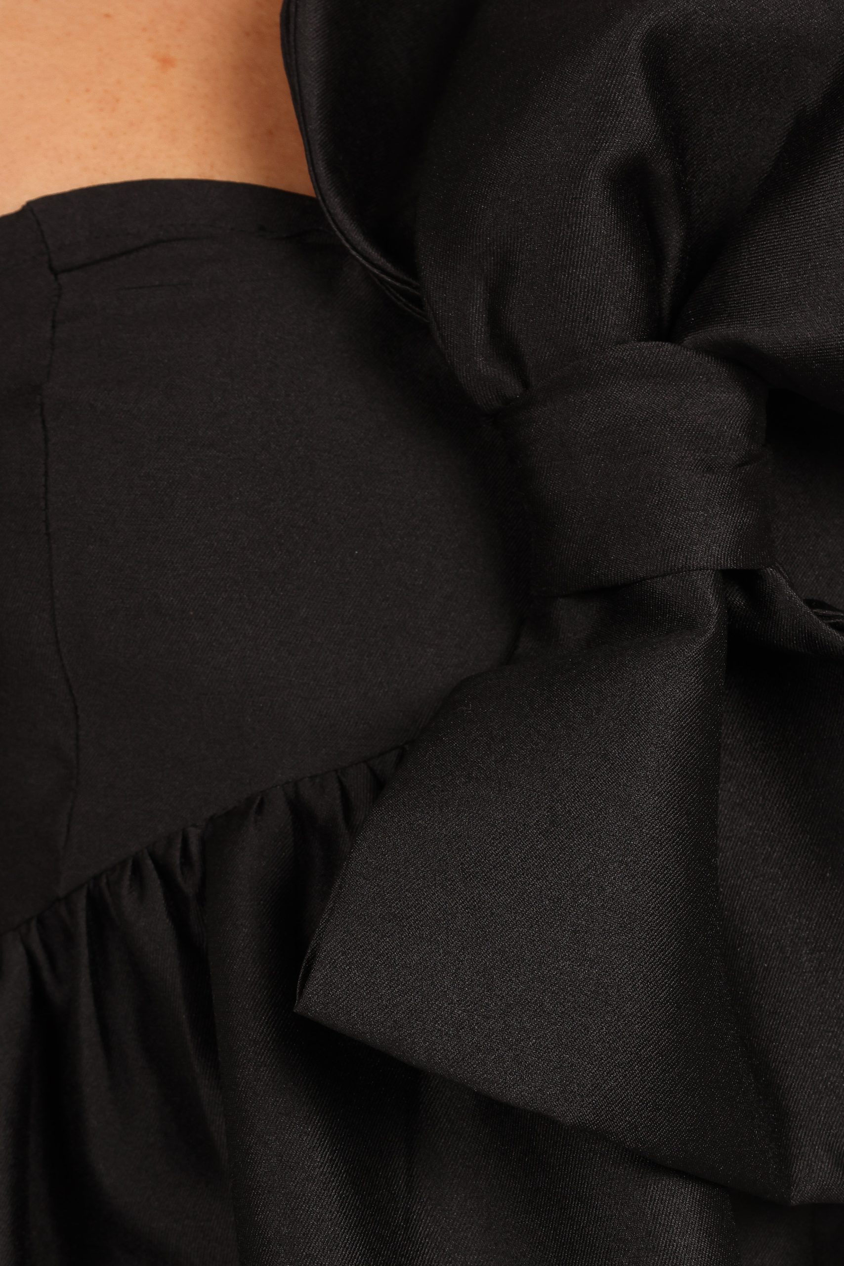 Betina Bow Front Maxi Dress - Black - Image 8