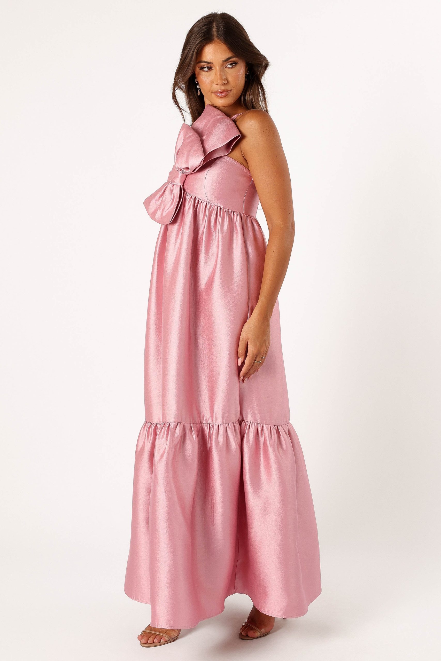 Betina Bow Front Maxi Dress - Dusty Rose - Image 5