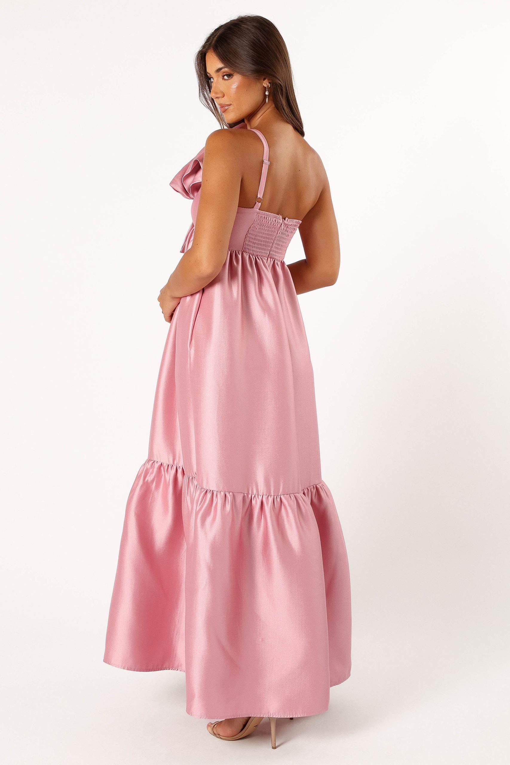 Betina Bow Front Maxi Dress - Dusty Rose - Image 6