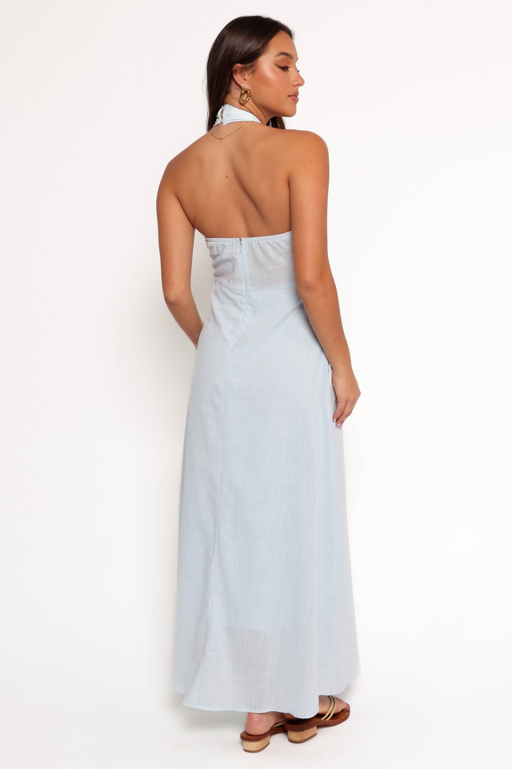 Betsy Halterneck Maxi Dress - Pale Blue - Image 4
