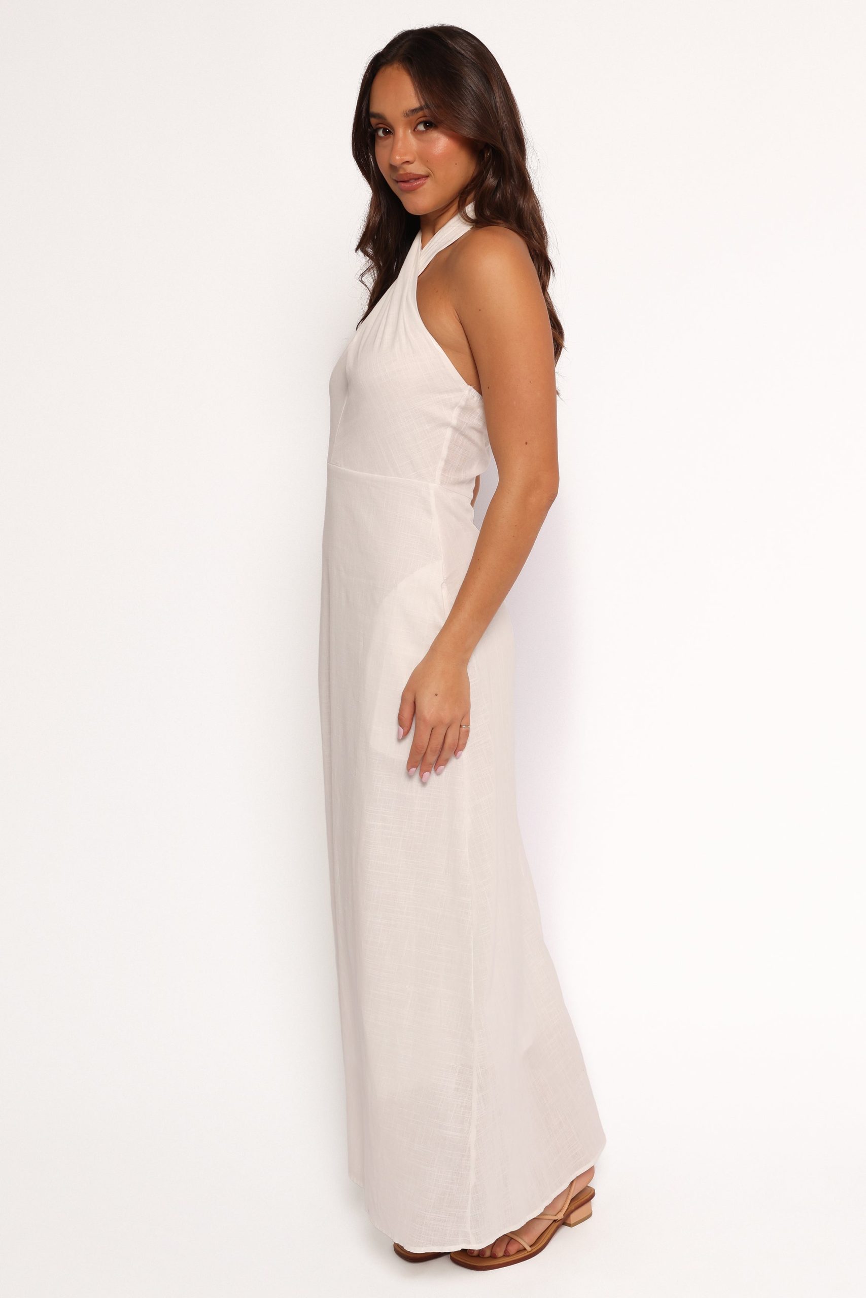 Betsy Halterneck Maxi Dress - White - Image 4