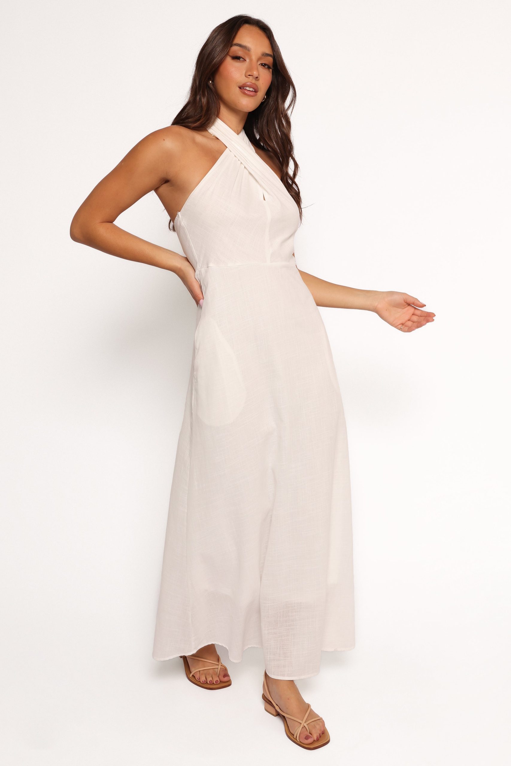 Betsy Halterneck Maxi Dress - White - Image 6