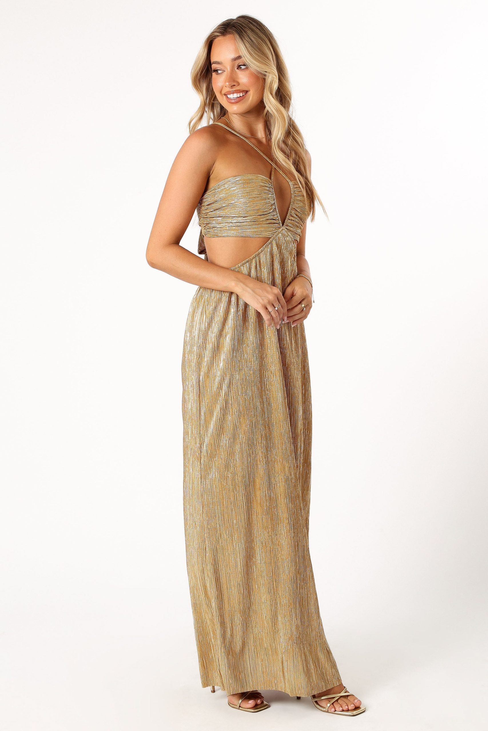 Beyz Midi Dress - Gold - Image 5