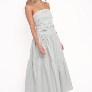 Blanche Strapless Maxi Dress - Mint