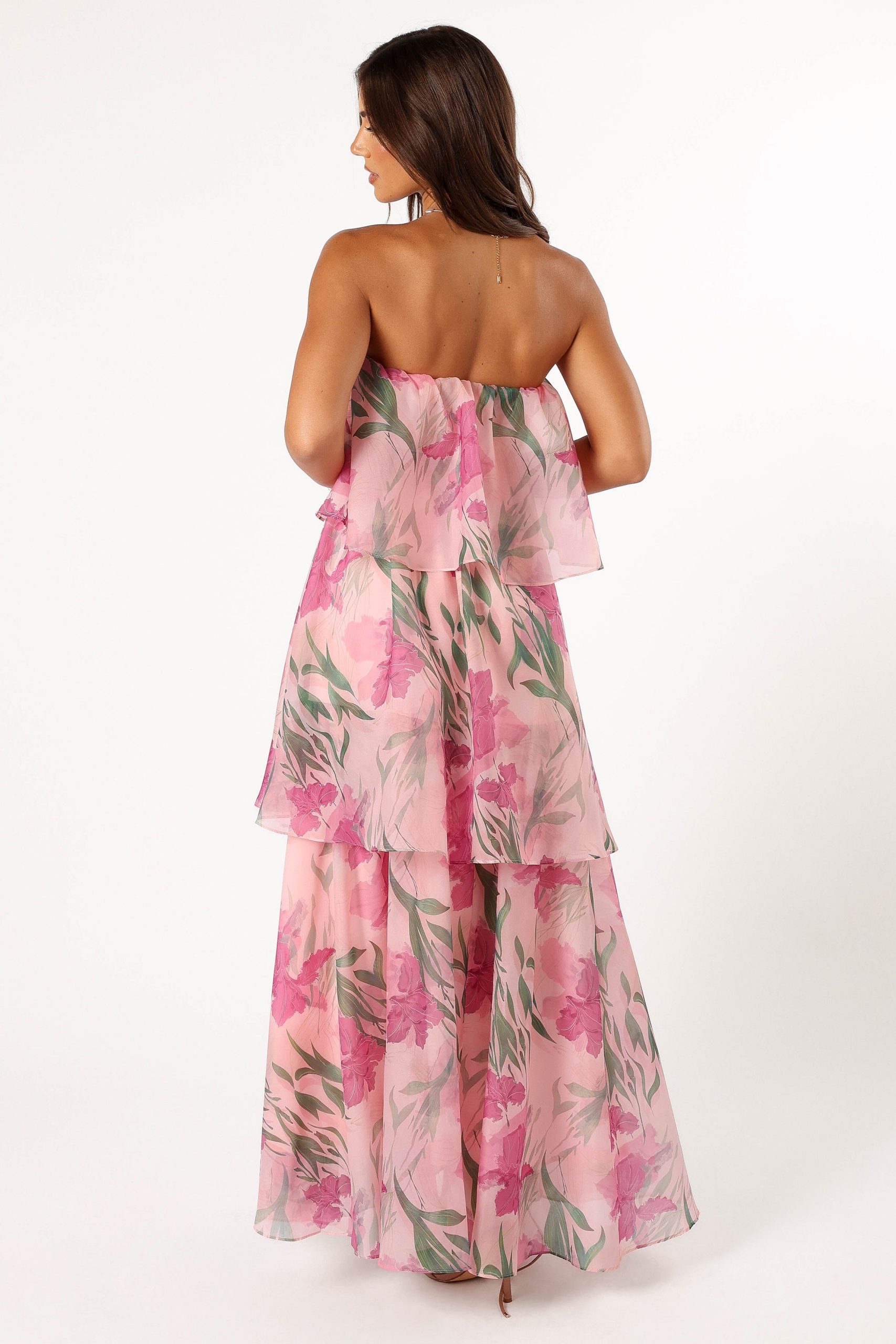 Bloom Strapless Maxi Dress - Pink Floral - Image 7