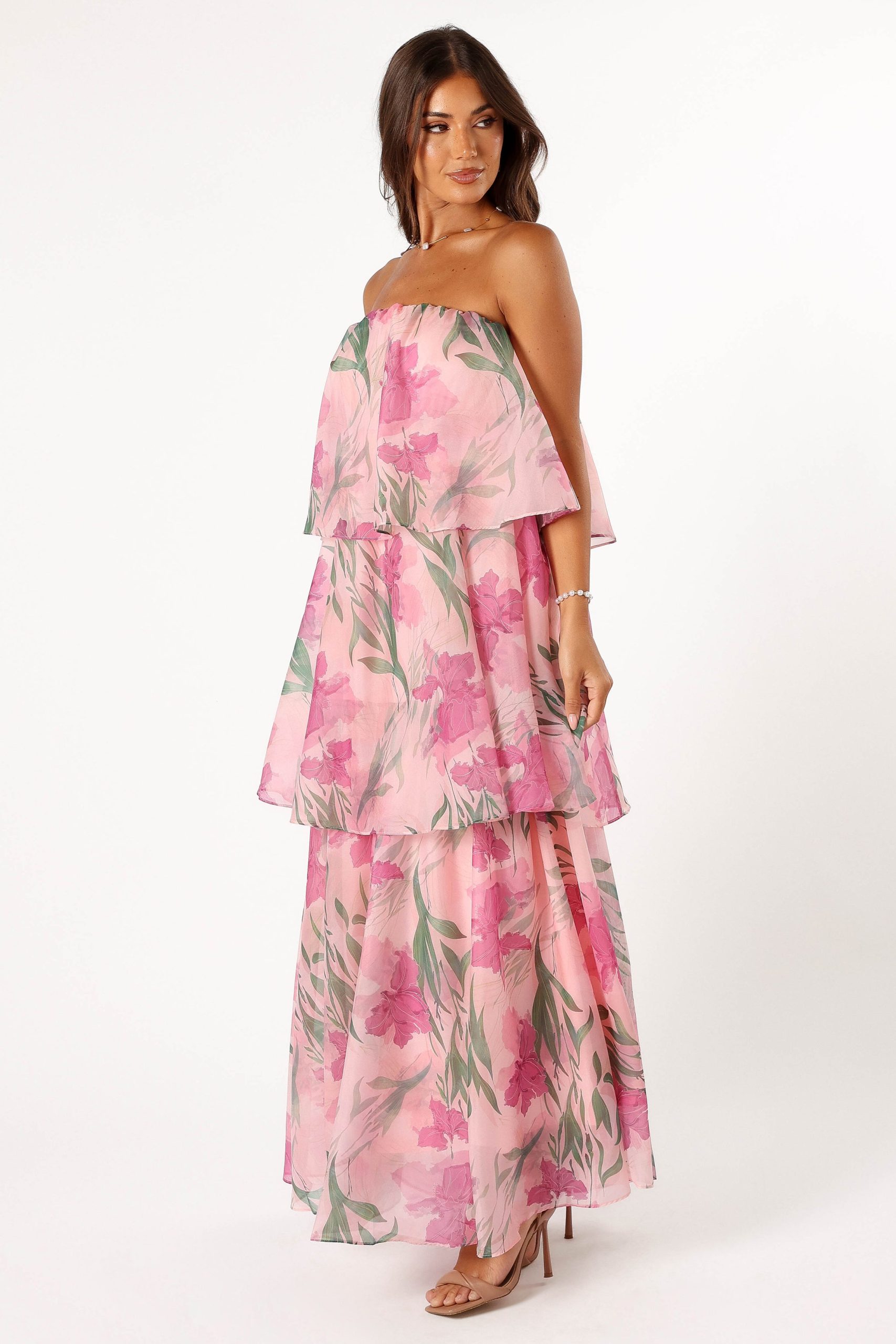 Bloom Strapless Maxi Dress - Pink Floral - Image 6