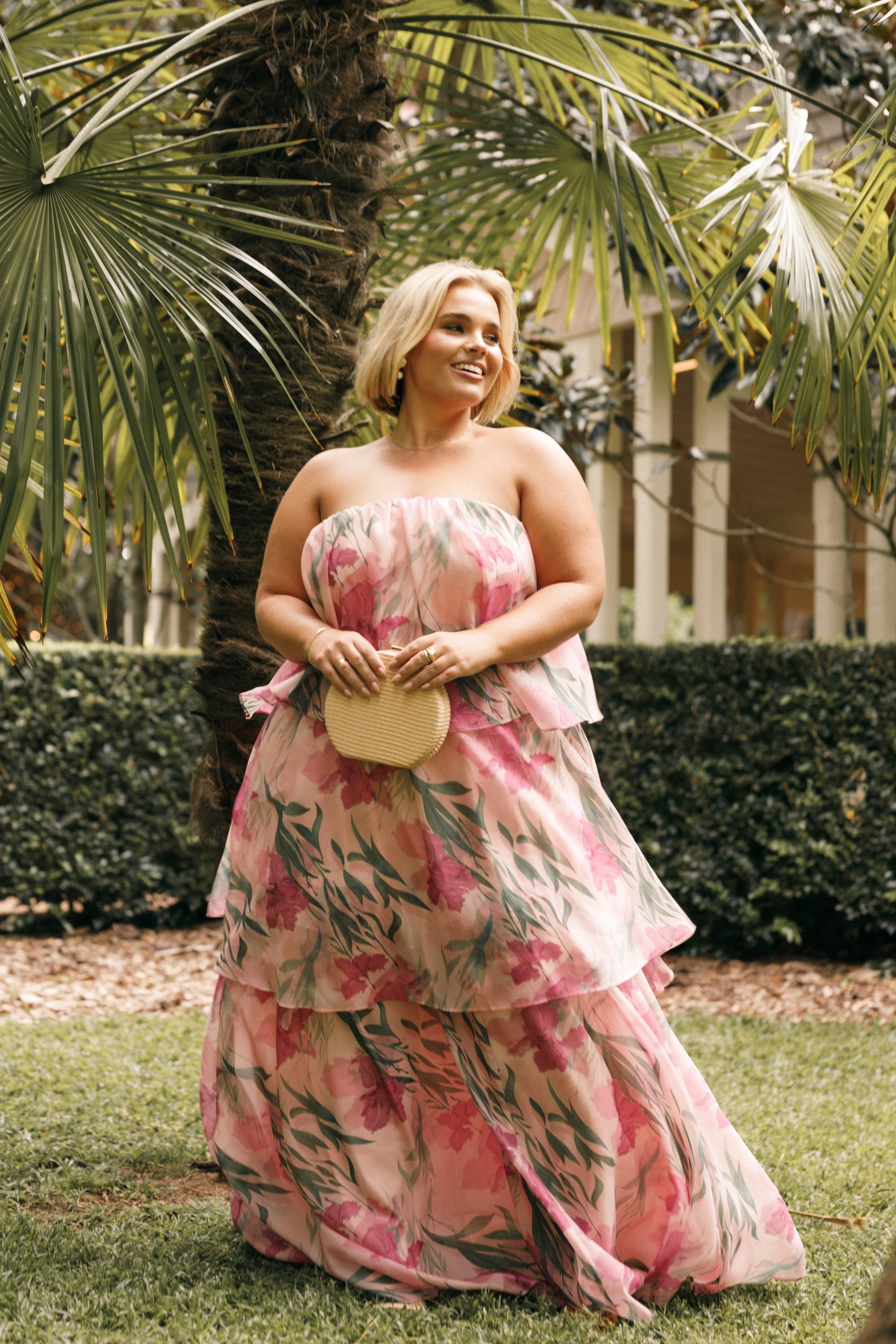 Bloom Strapless Maxi Dress - Pink Floral - Image 3