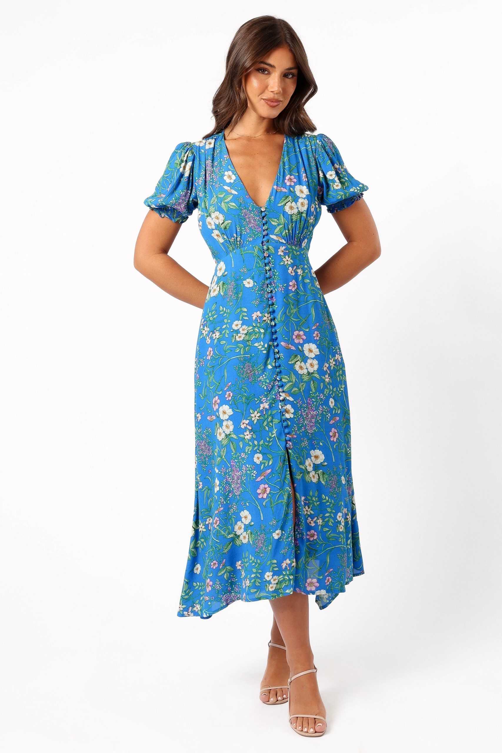 Brax Floral Dress - Blue Ivy - Image 4