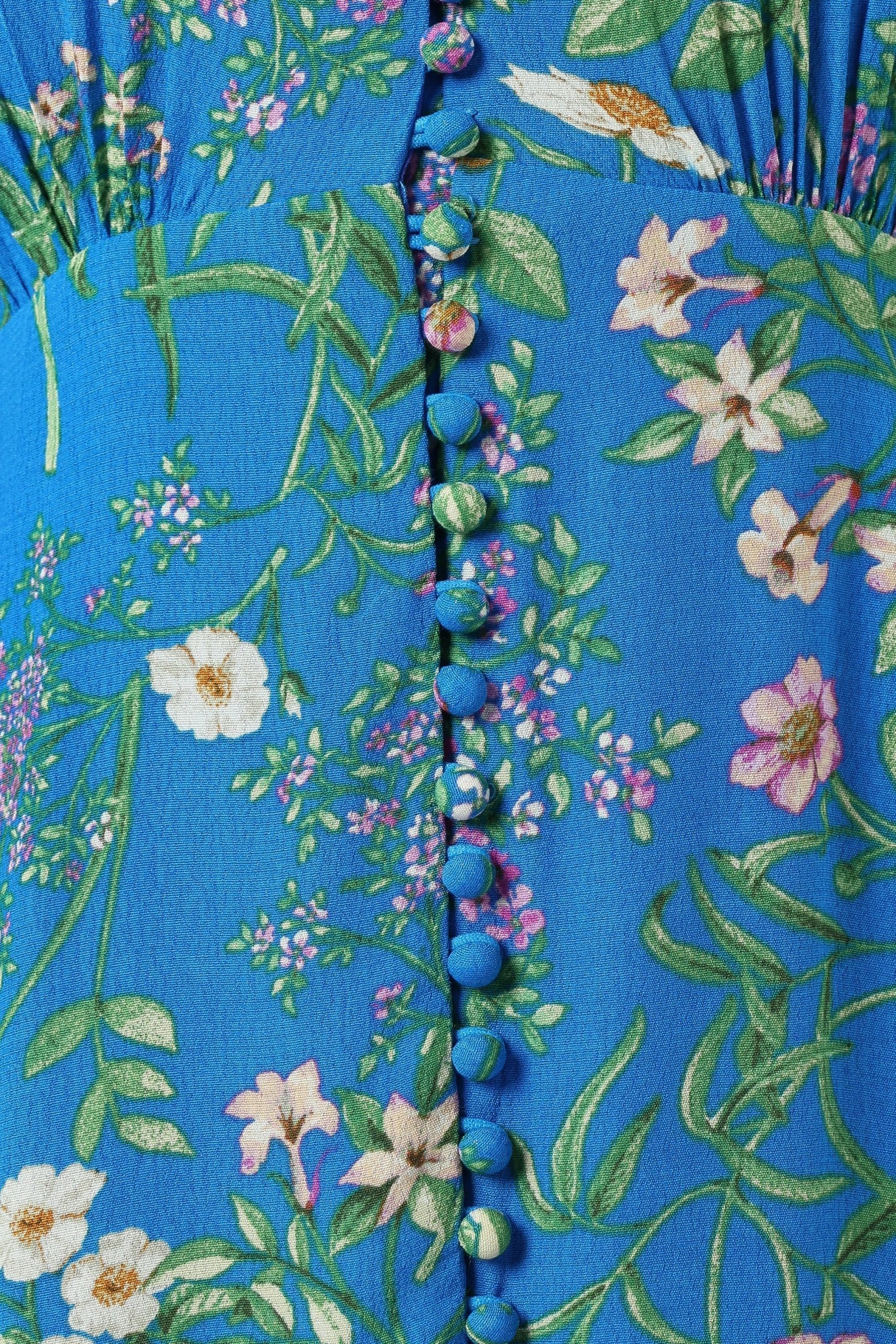 Brax Floral Dress - Blue Ivy - Image 9