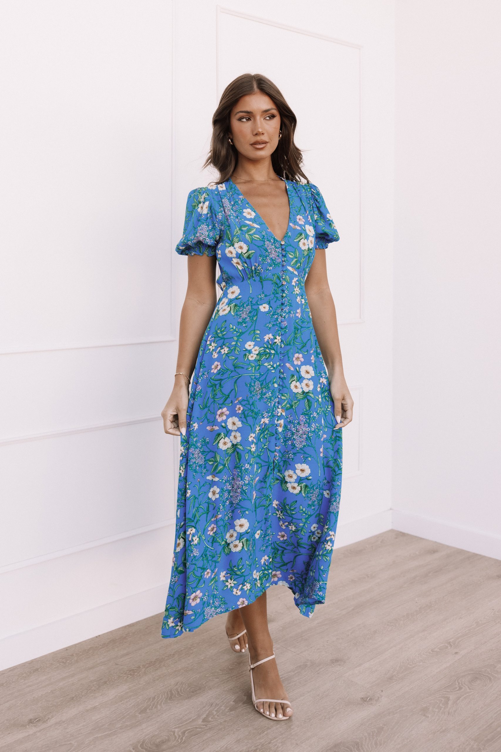 Brax Floral Dress - Blue Ivy - Image 2