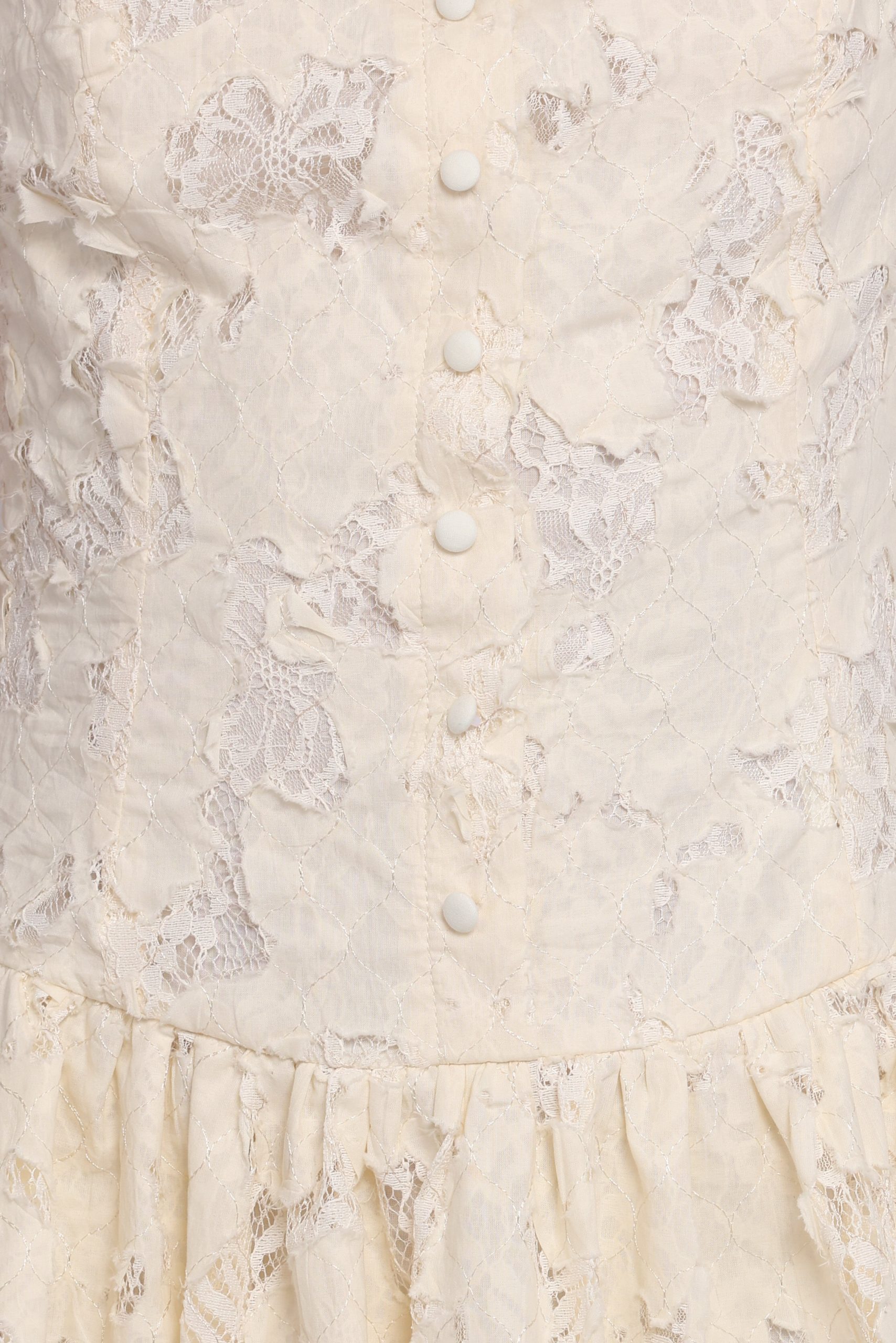Briar Lace Mini Dress - Cream - Image 7