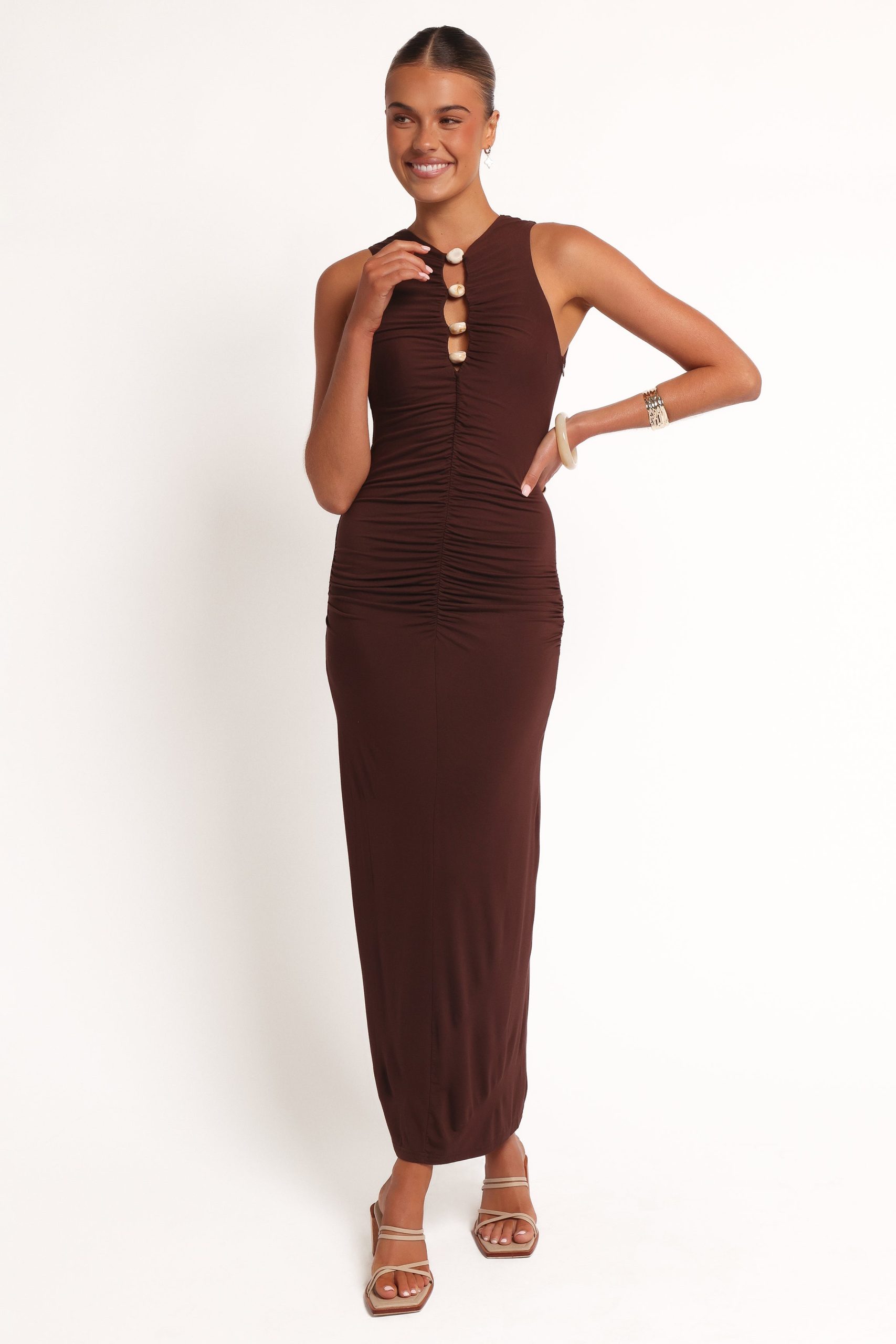 Brody Midi Dress - Chocolate - Image 2