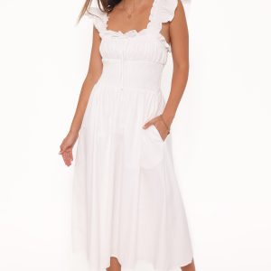 Bronte Midi Dress - White