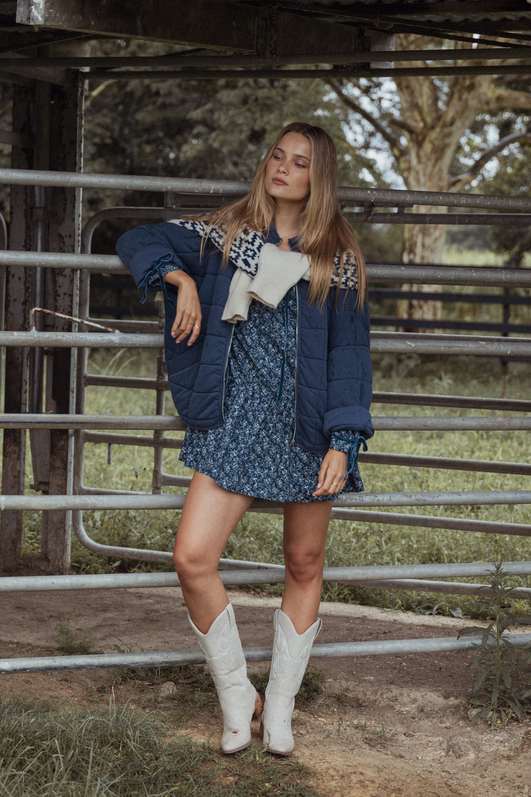 Brooklyn Mini Dress - Blue Floral - Image 2
