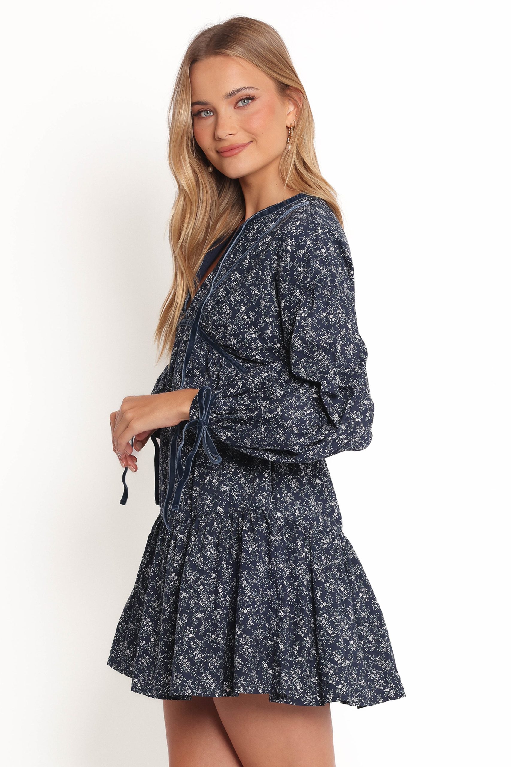 Brooklyn Mini Dress - Blue Floral - Image 5