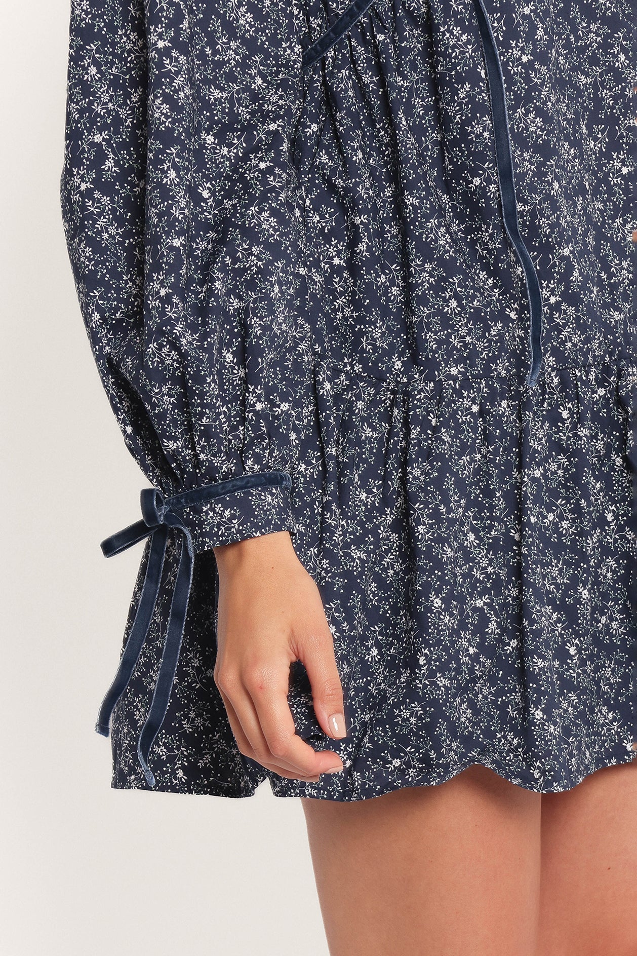 Brooklyn Mini Dress - Blue Floral - Image 9