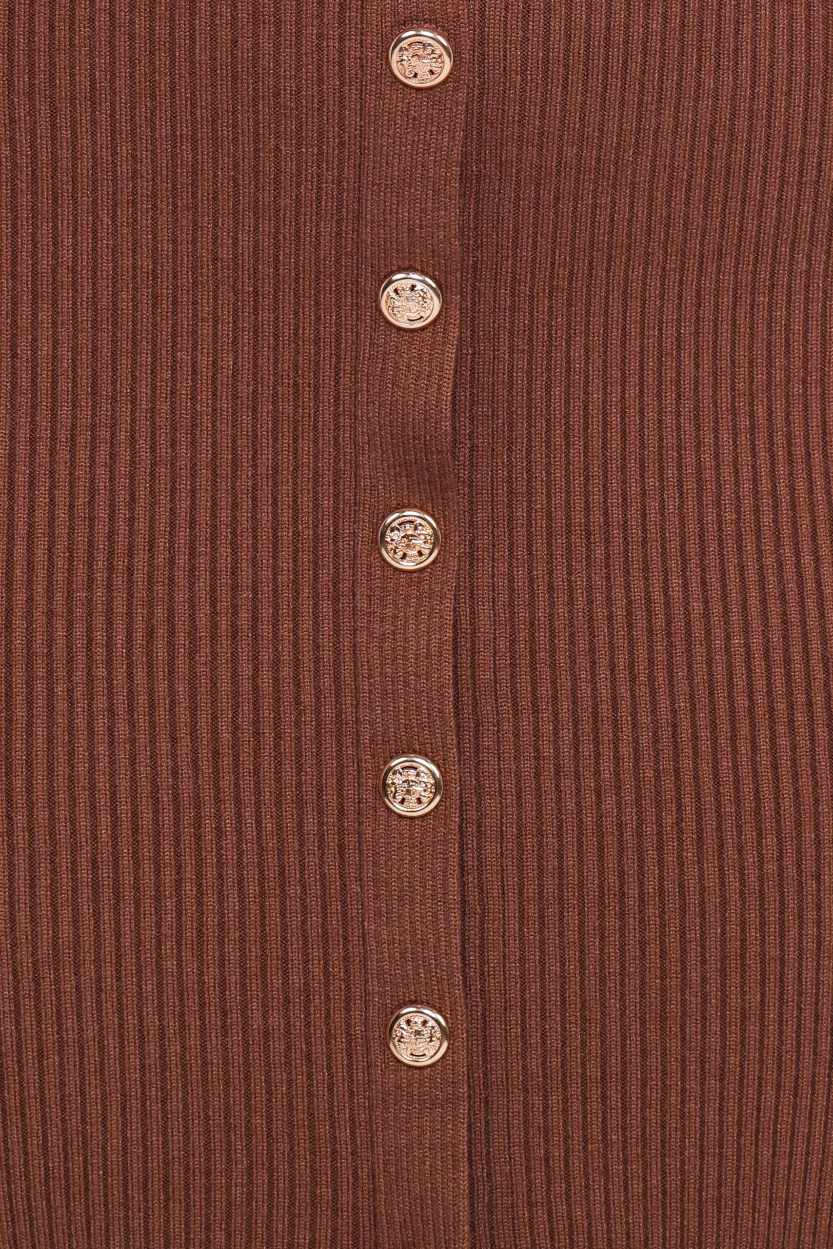 Brydie Long Sleeve Midi Dress - Chocolate Brown - Image 5