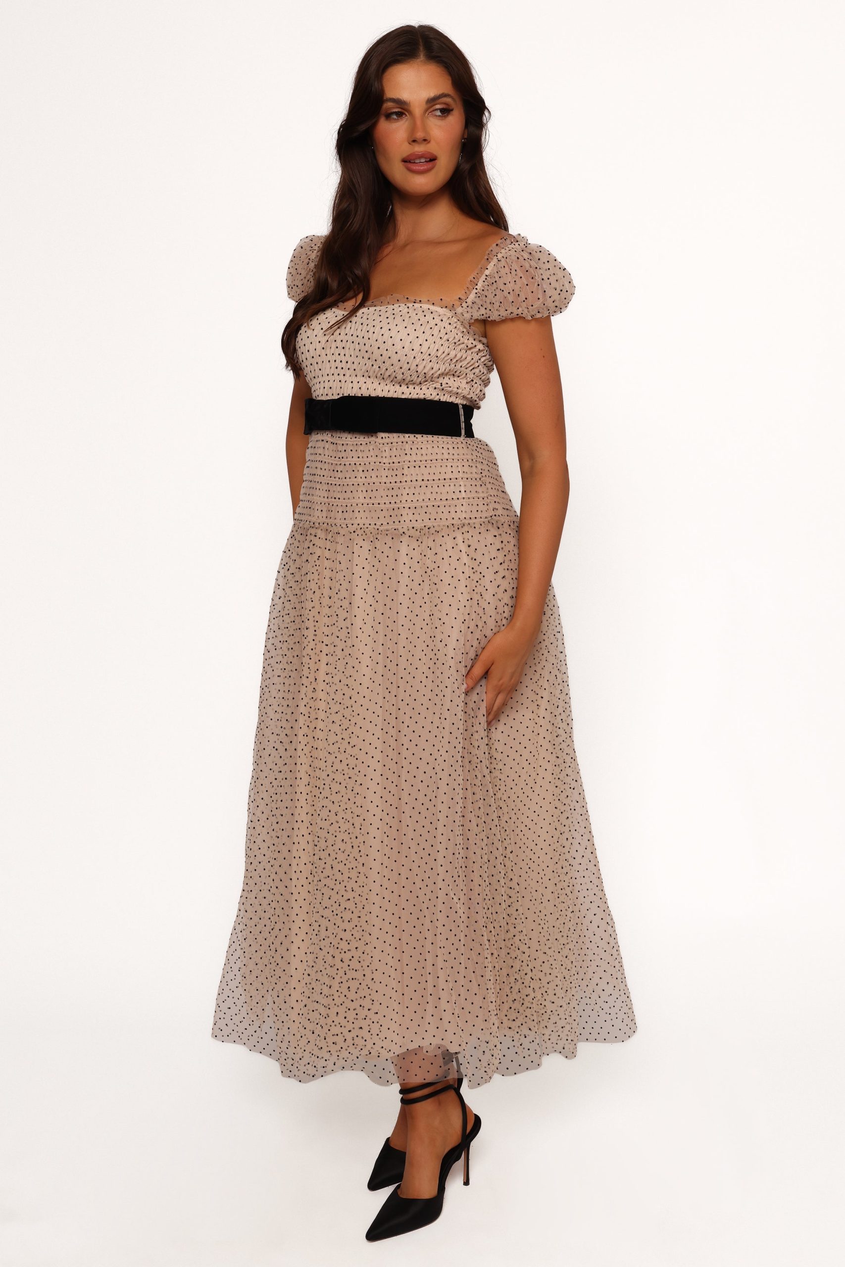 Bryn Midi Dress - Nude - Image 4