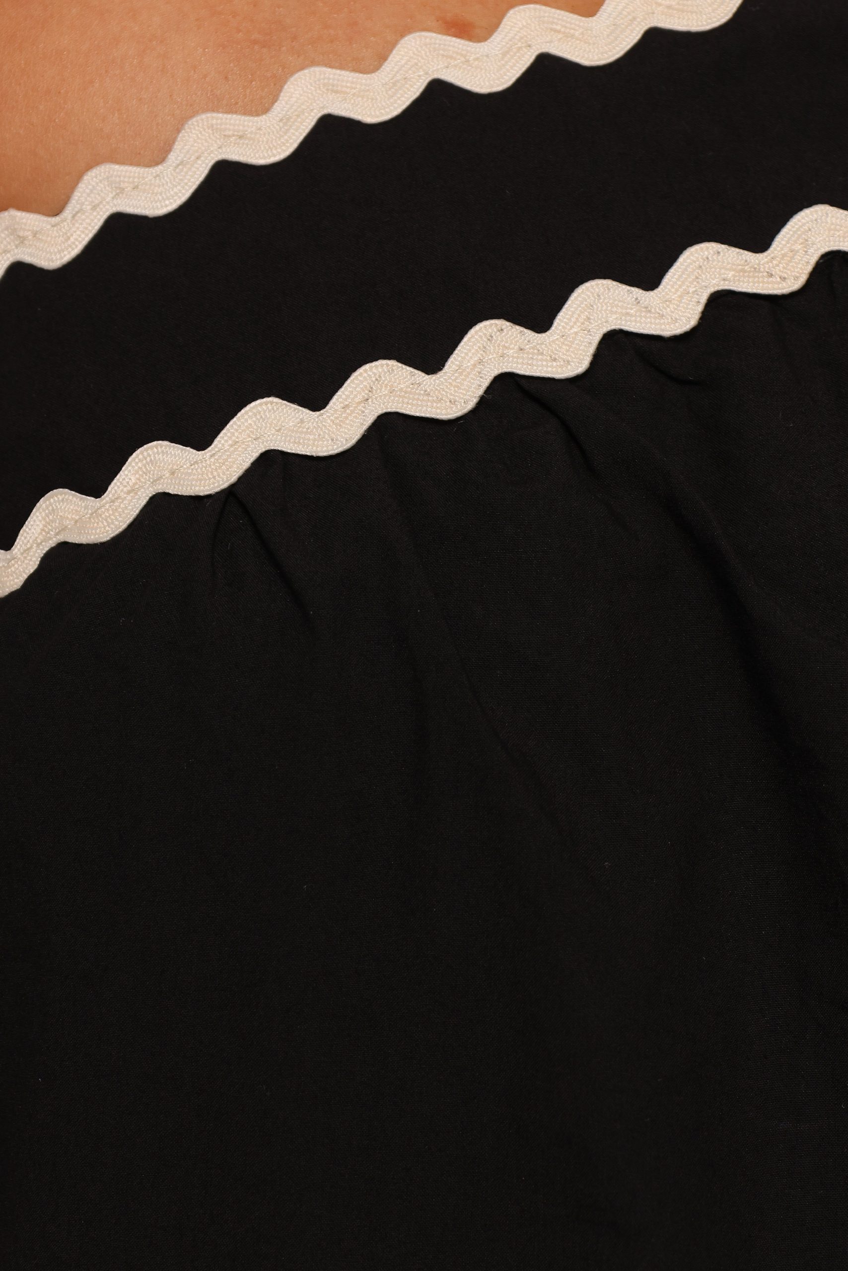 Brynlee One Shoulder Midi Dress - Black/Cream - Image 7