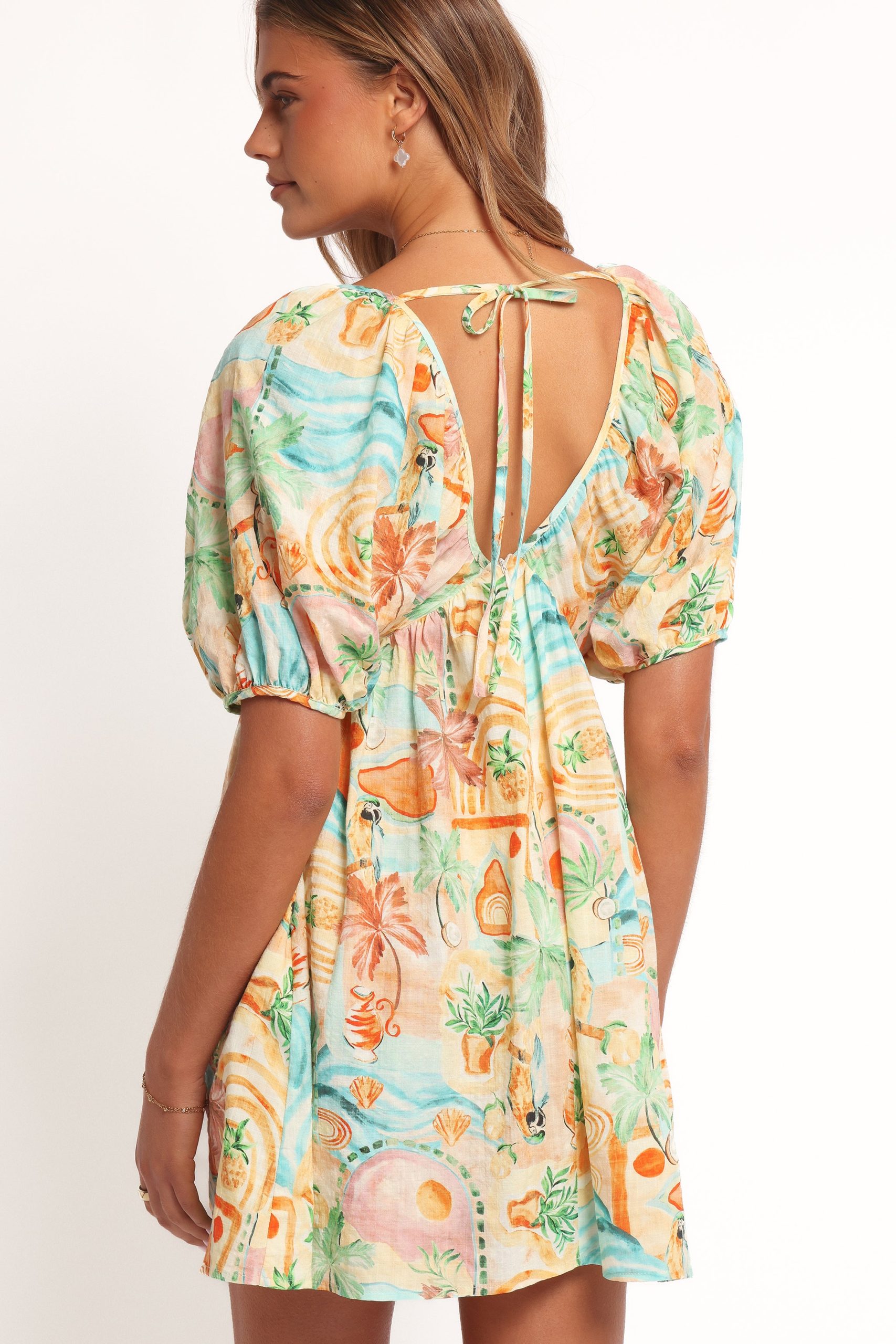 Cadhla Mini Dress - Golden Palm - Image 6