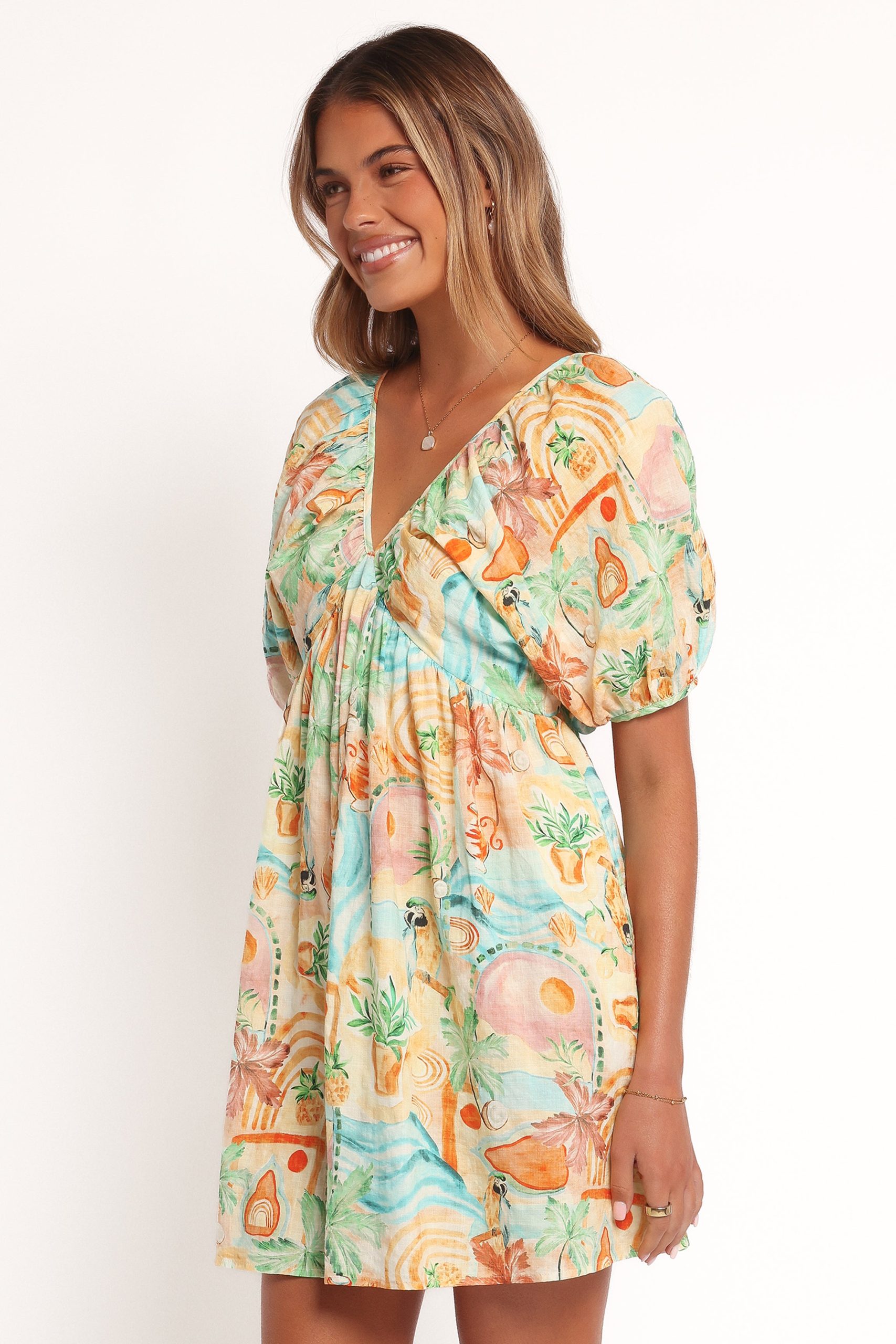 Cadhla Mini Dress - Golden Palm - Image 4