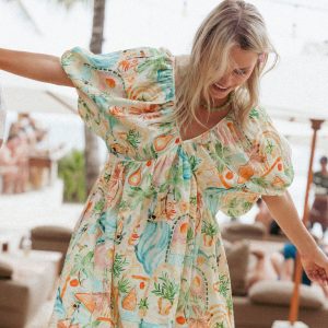 Cadhla Mini Dress - Golden Palm