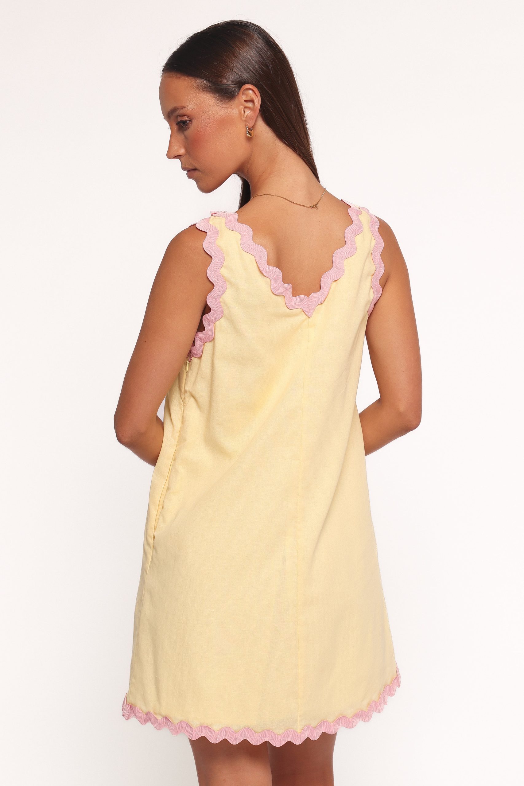 Calliope Mini Dress - Yellow Pink - Image 5