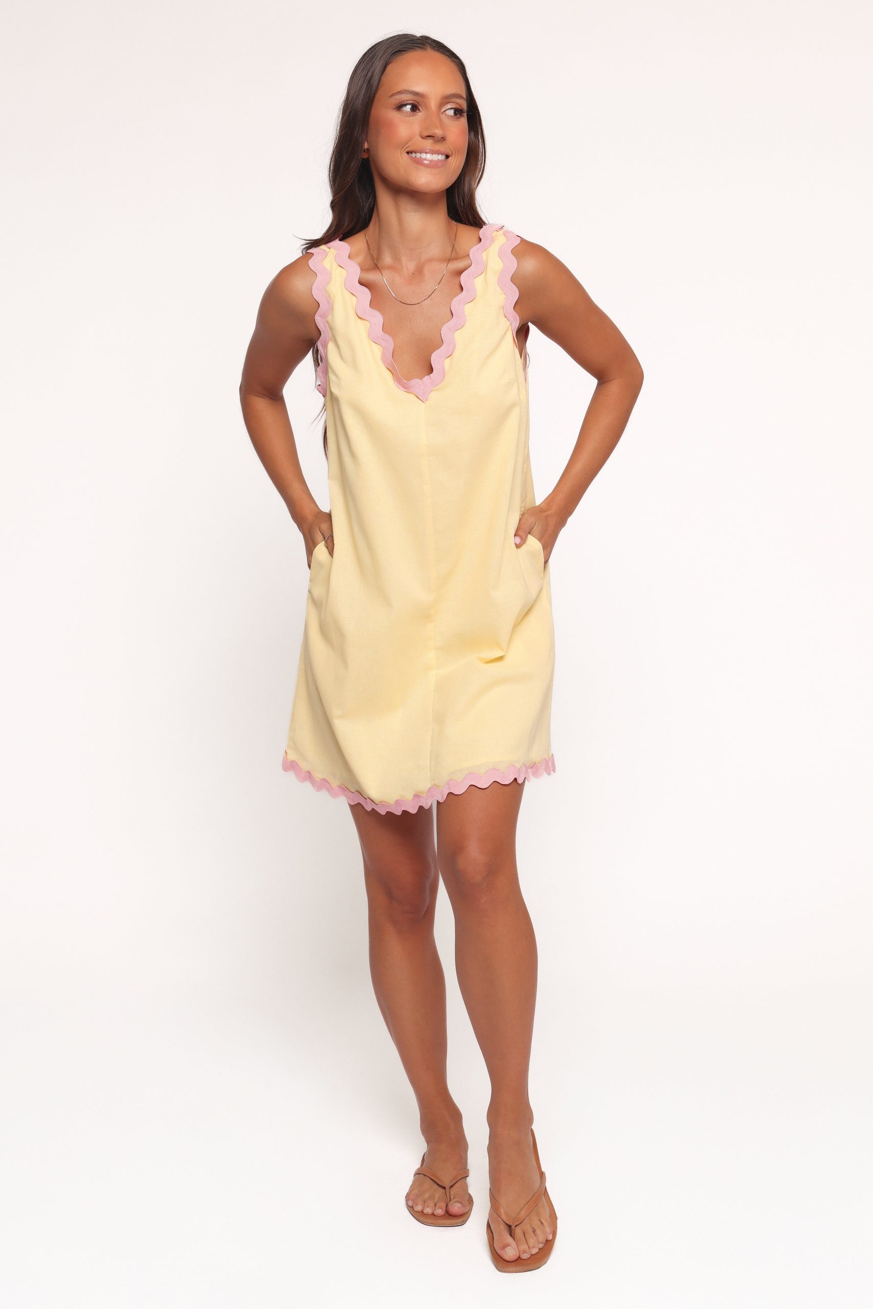 Calliope Mini Dress - Yellow Pink - Image 6