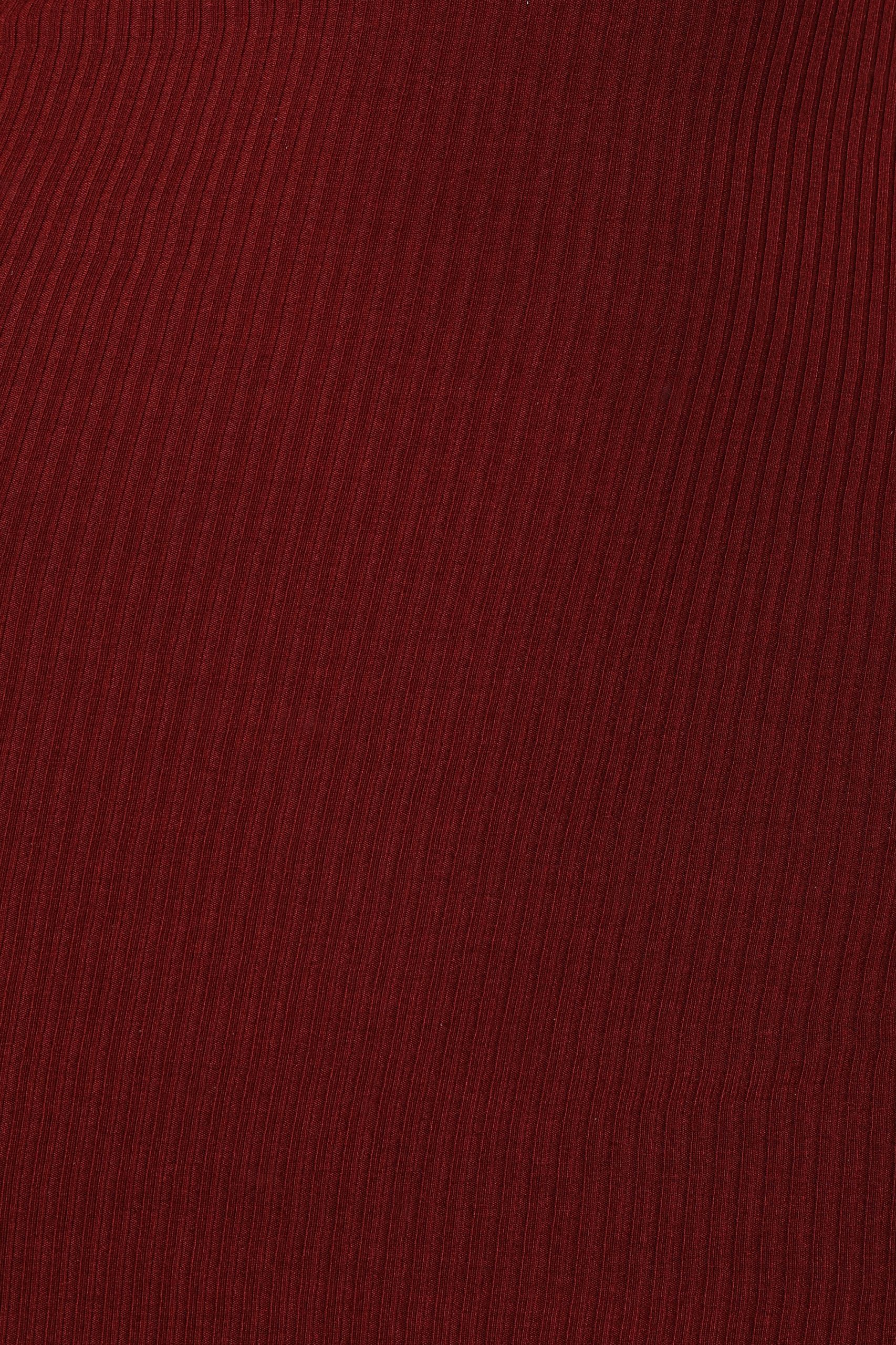 Cally Ruffle Sleeve Midi Dress - Wine - Image 10