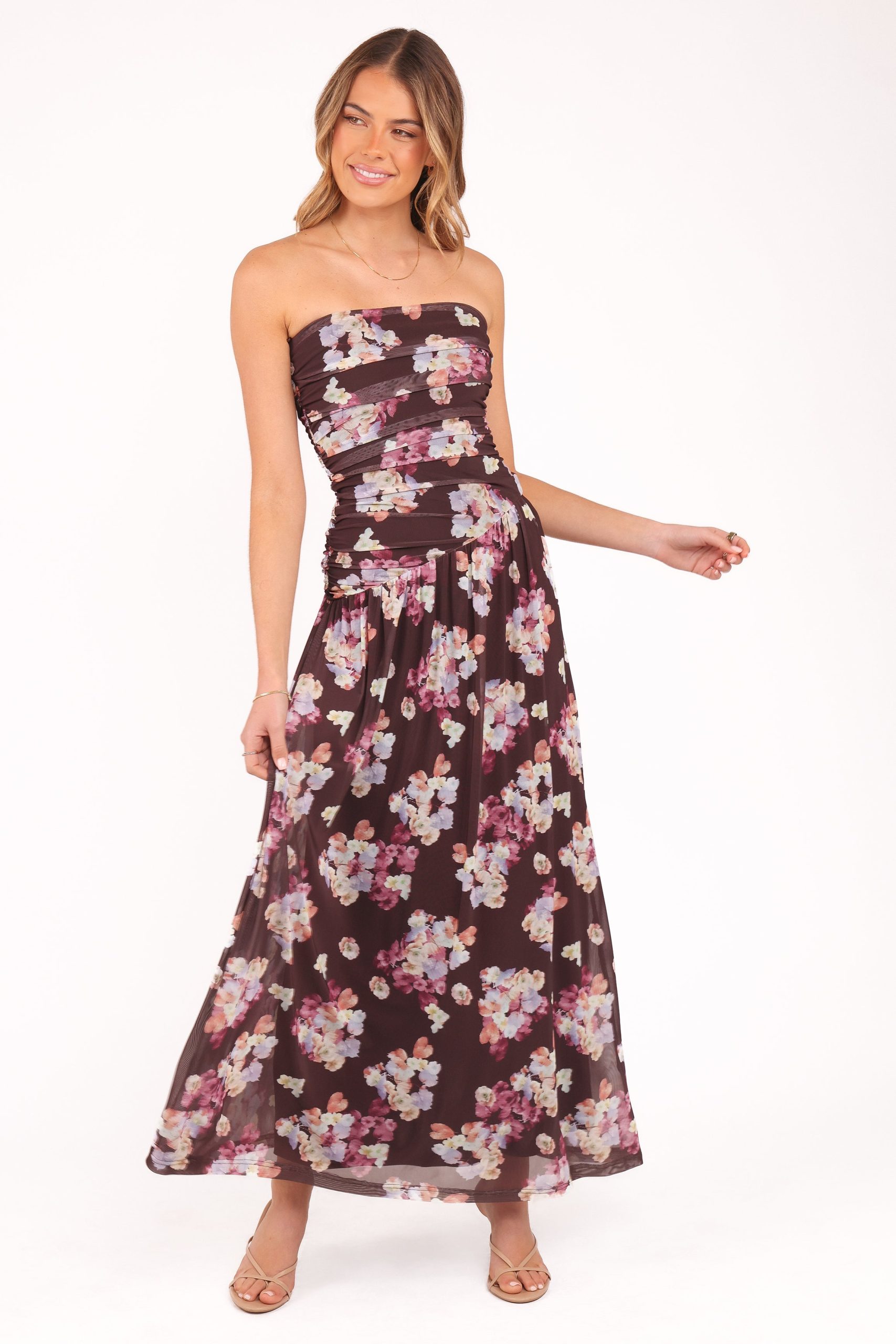 Calypso Maxi Dress - Purple Floral - Image 2
