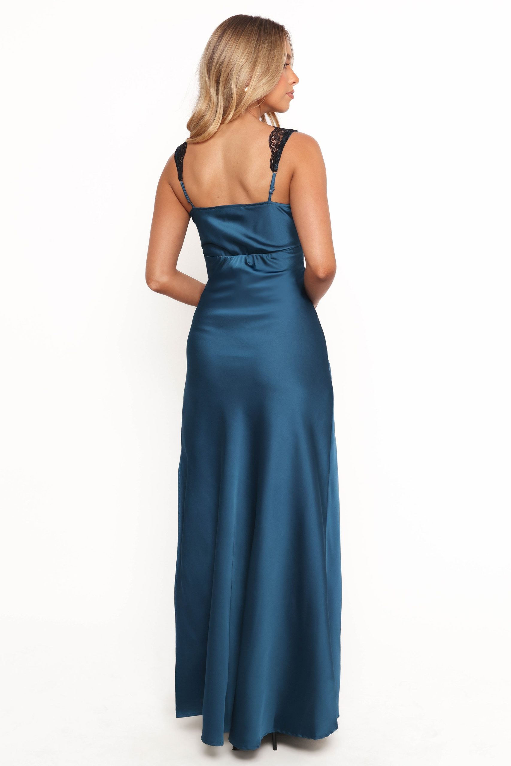 Cammy Maxi Slip Dress - Blue/Black - Image 3