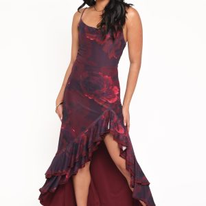 Carella Maxi Dress - Red Floral