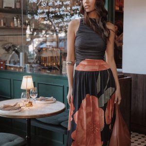 Carlin Midi Dress - Black Floral