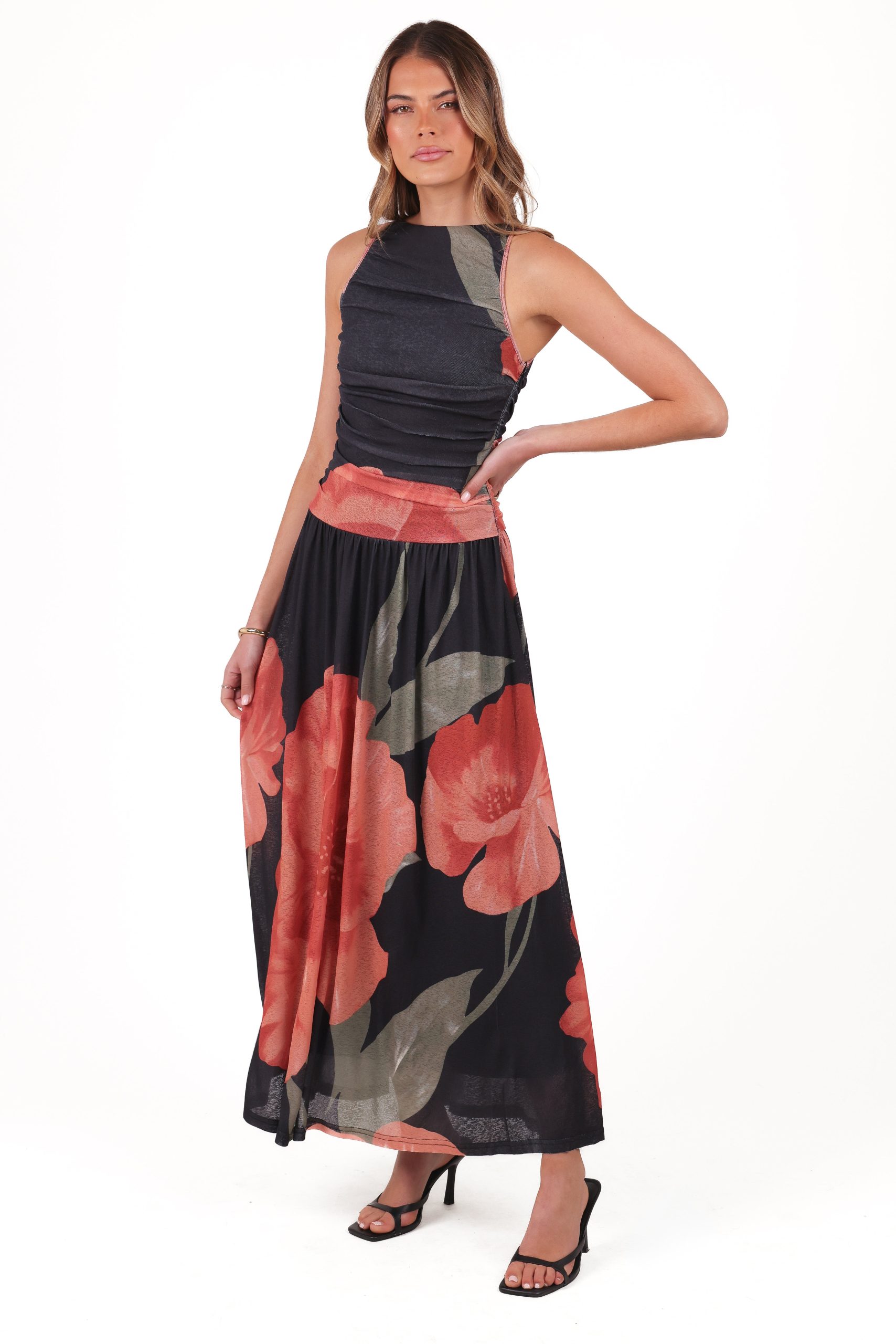 Carlin Midi Dress - Black Floral - Image 4