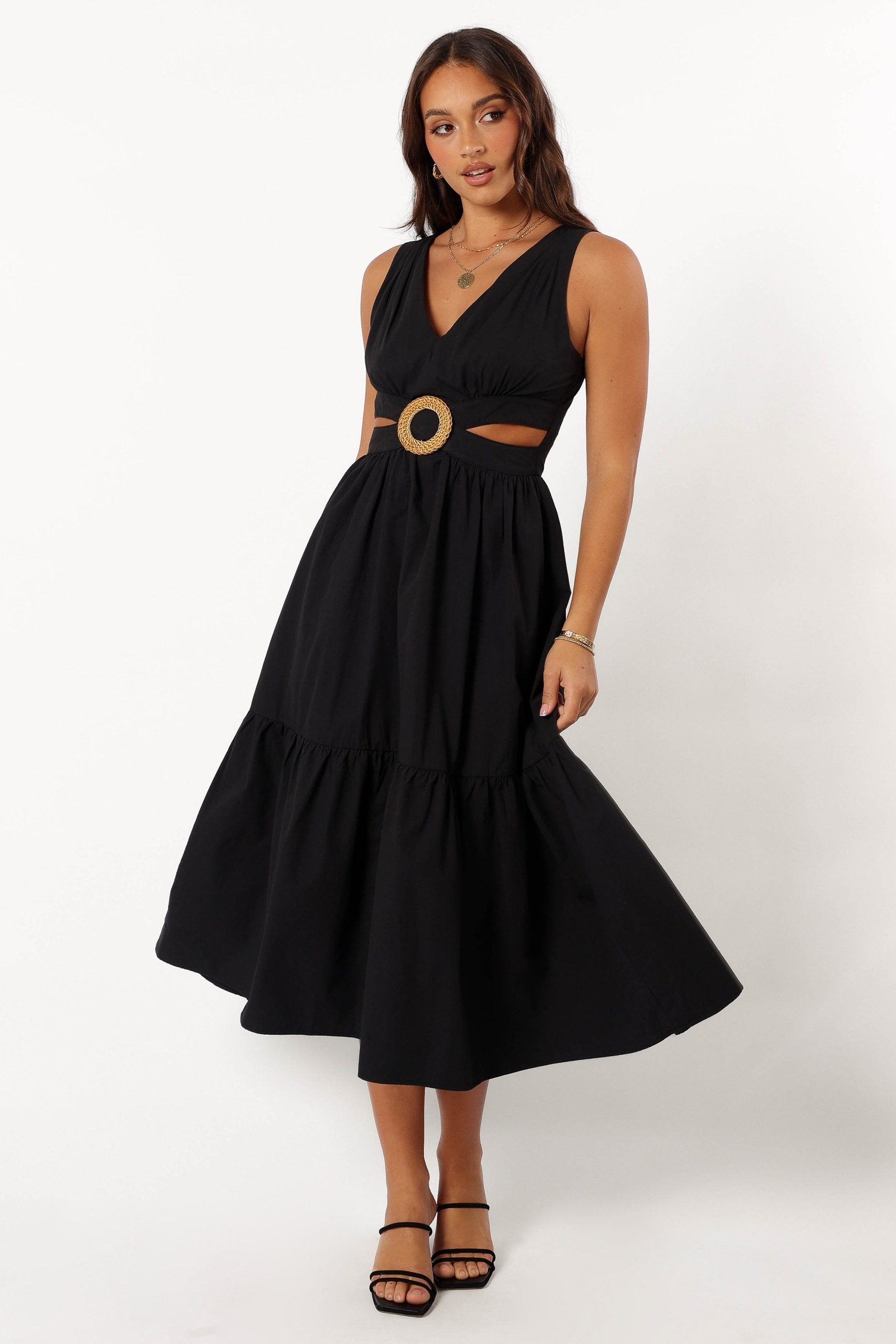 Carmella Midi Dress - Black - Image 3