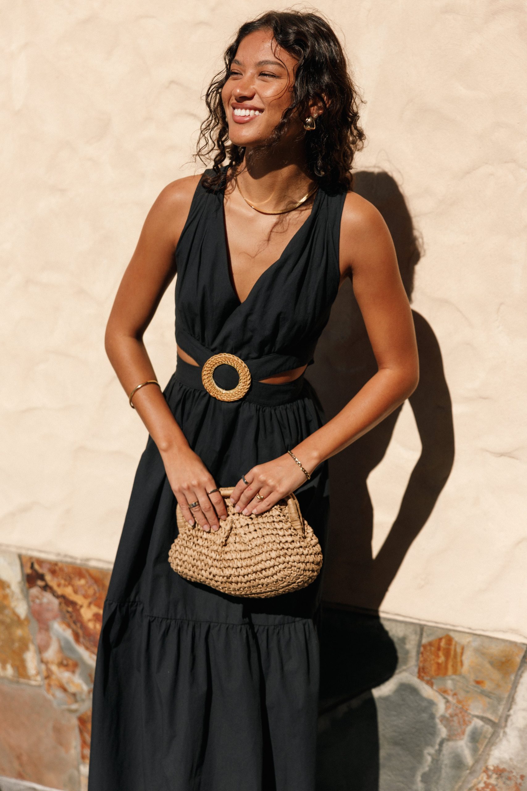 Carmella Midi Dress - Black - Image 2