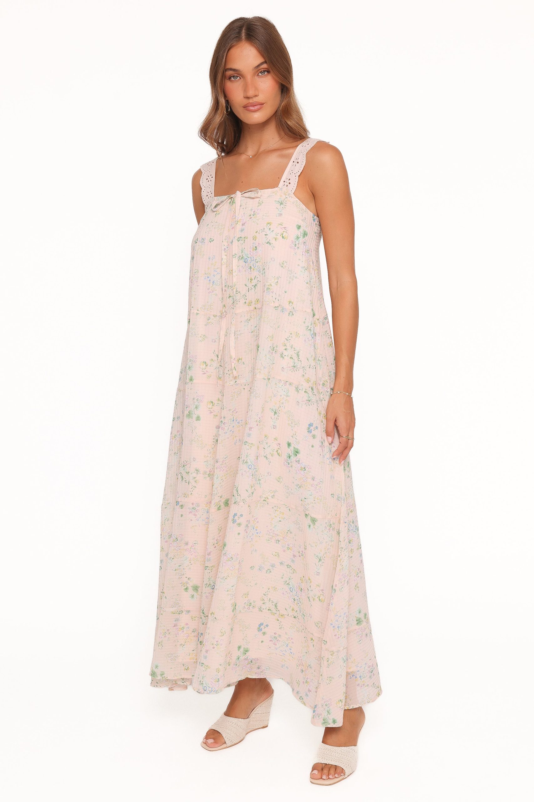 Caroline Maxi Dress - Pastel Pink Floral - Image 2