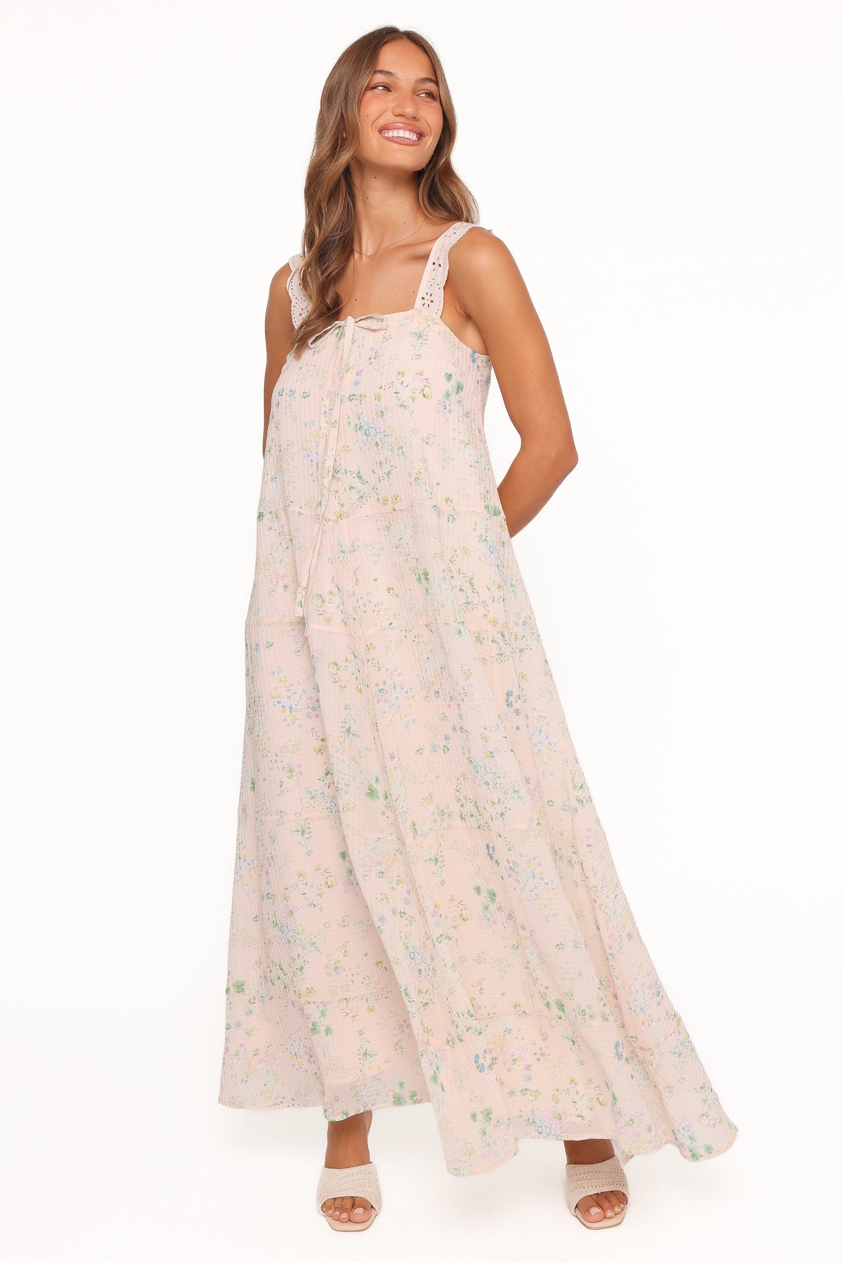 Caroline Maxi Dress - Pastel Pink Floral - Image 4
