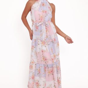 Caroline Maxi Halter Dress - Multi Floral