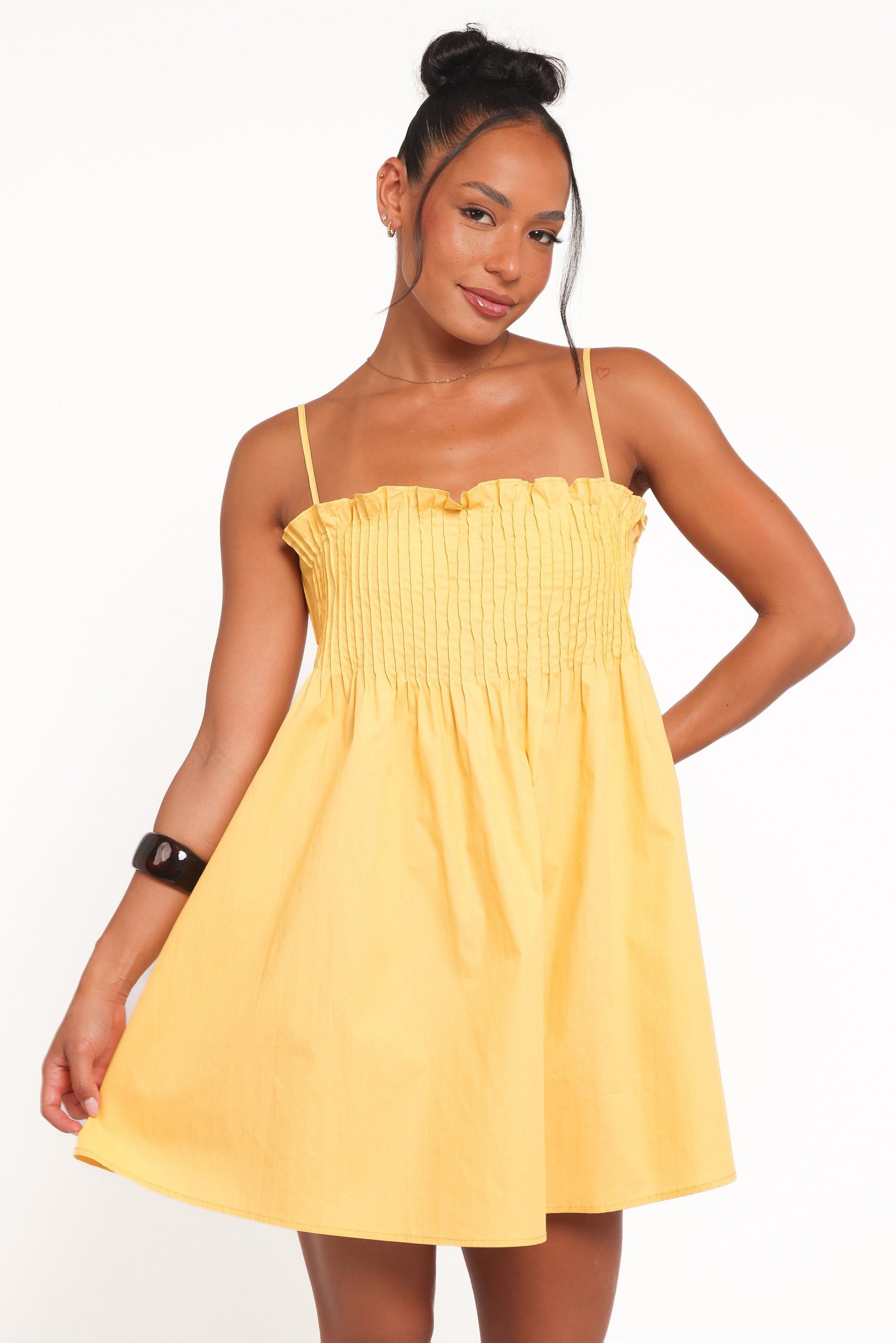 Carson Pleated Mini Dress - Mango - Image 2
