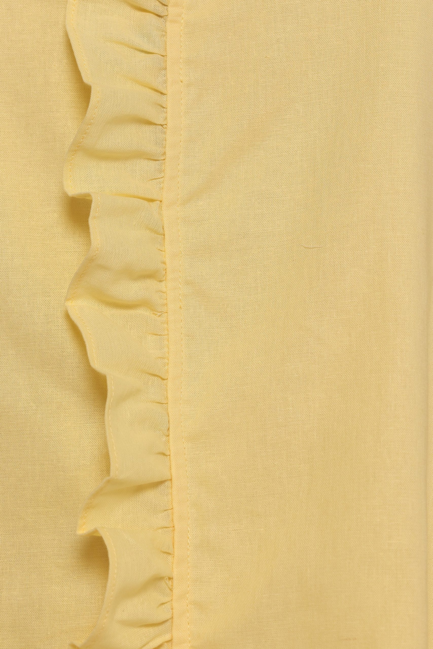 Cassandra Ruffle Mini Dress - Butter Yellow - Image 9