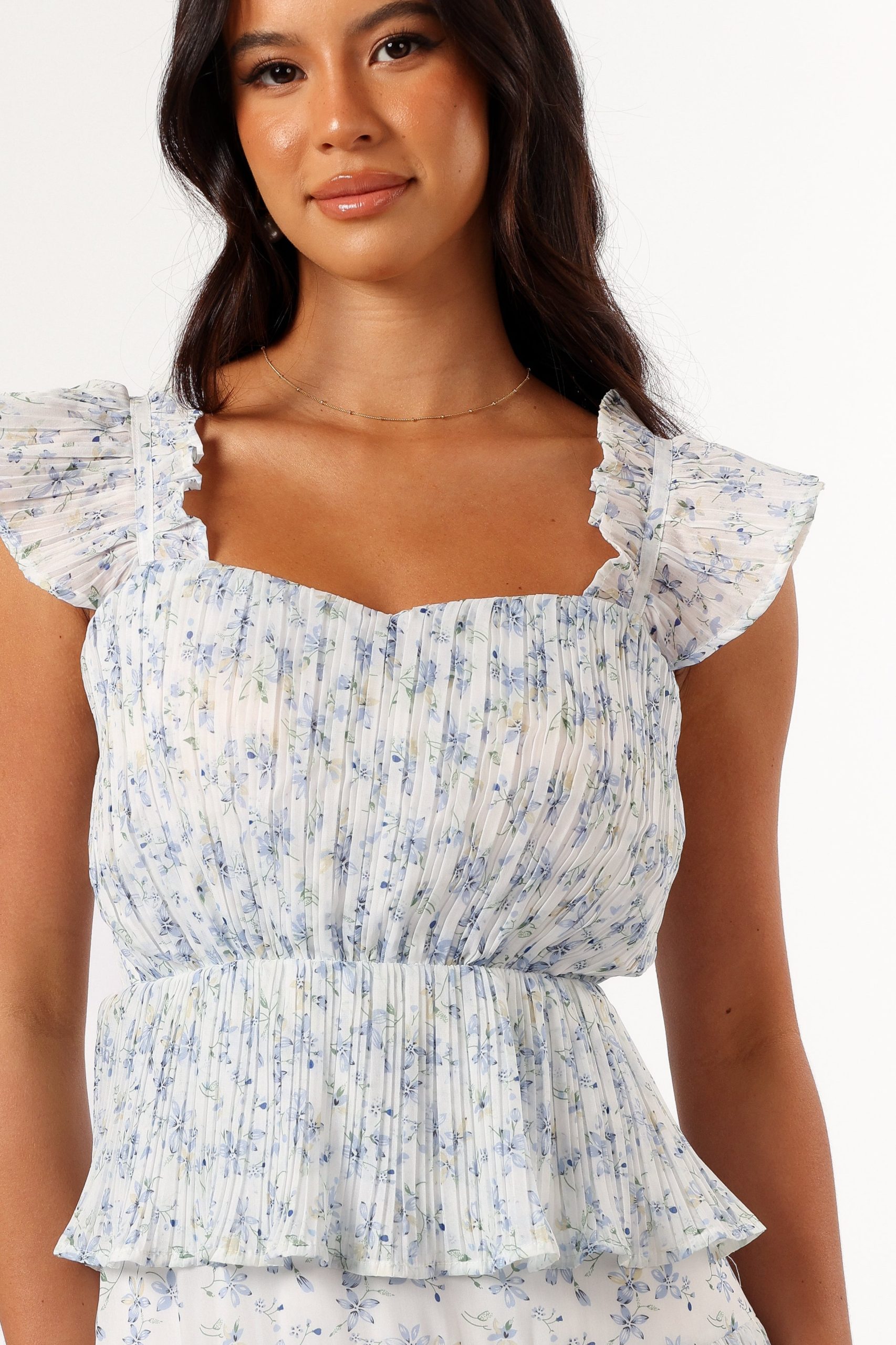 Cayson Midi Ruffle Dress - Cream Lavender - Image 6