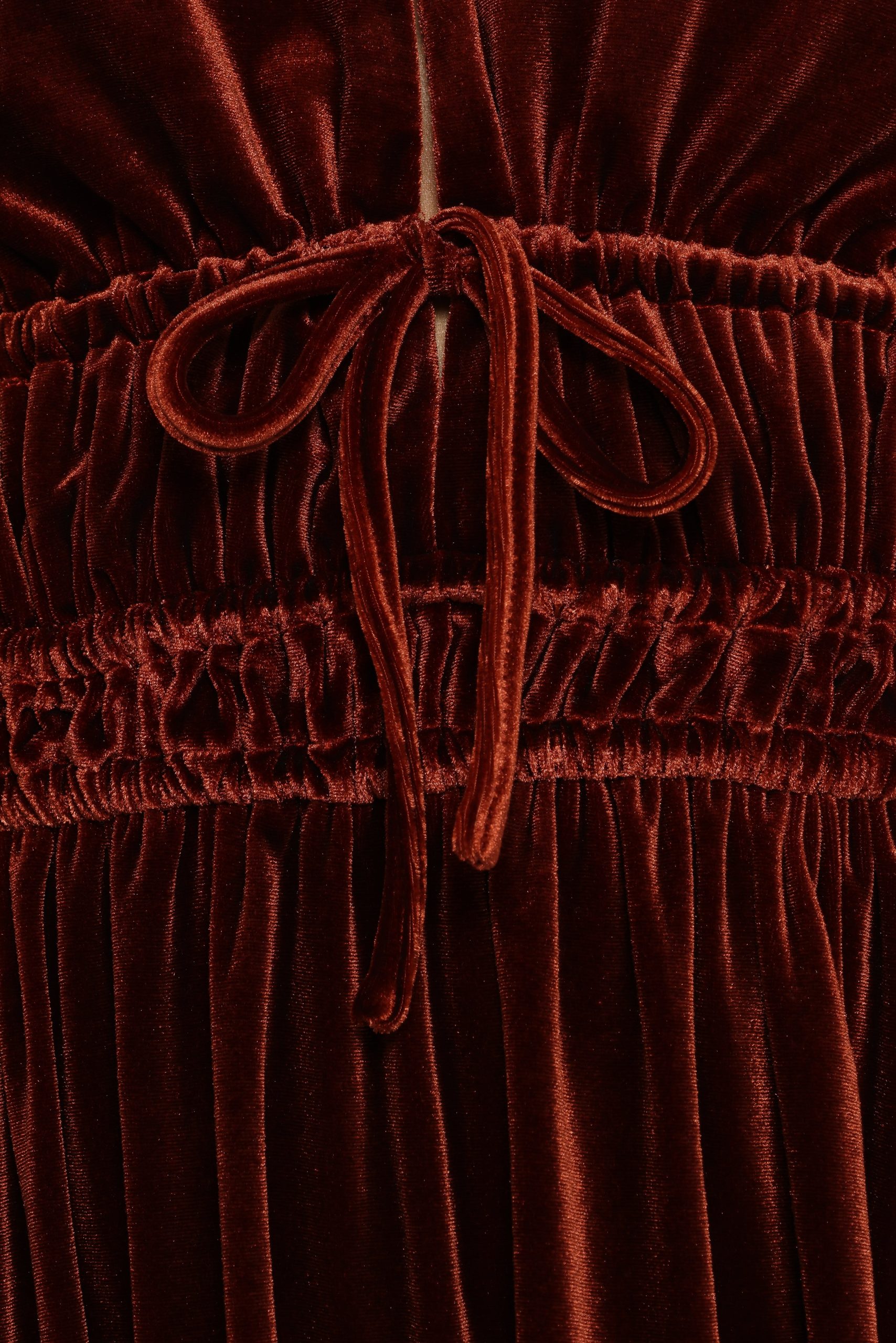 Cece Velvet Long Sleeve Maxi Dress - Rust - Image 10