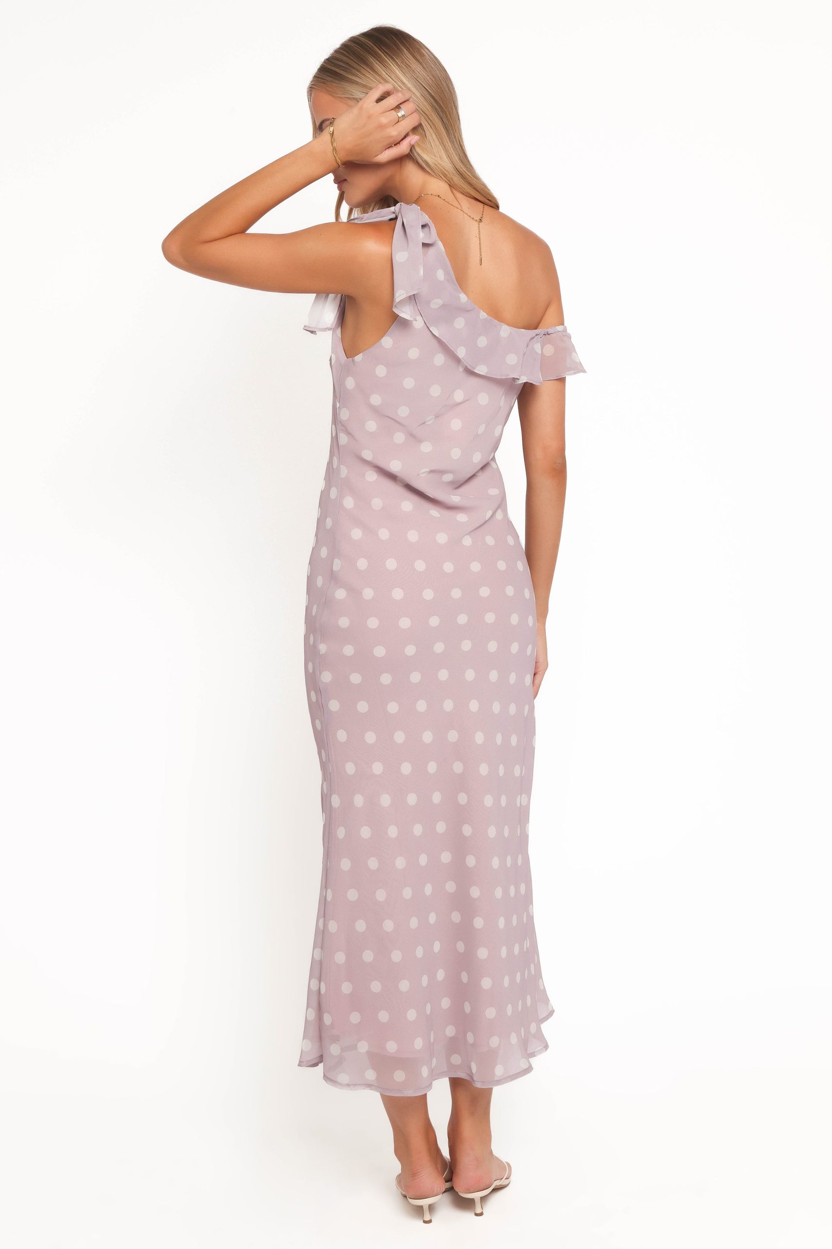 Celestine Maxi Dress - Lavender Polka Dot - Image 5