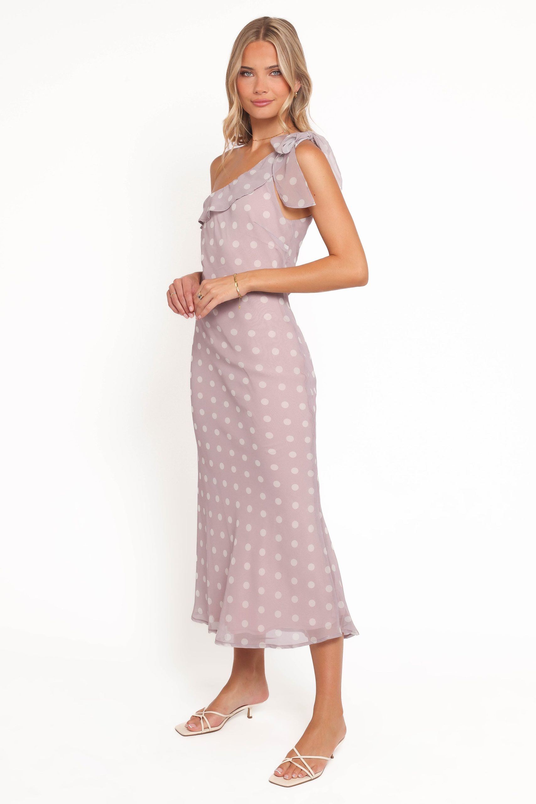 Celestine Maxi Dress - Lavender Polka Dot - Image 4