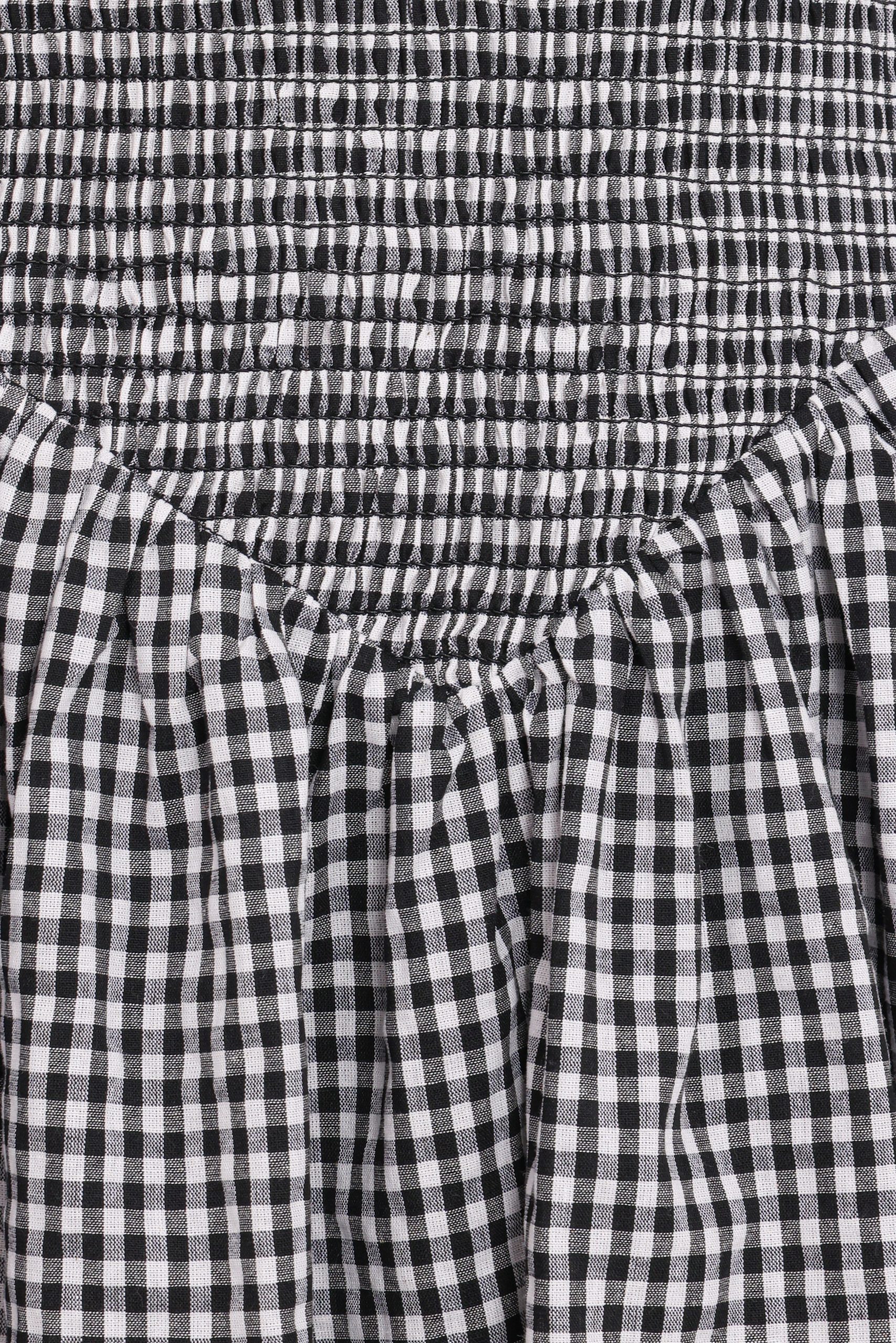 Celine Mini Dress - Black Gingham - Image 7