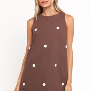 Chantelle Mini Dress - Chocolate Polka Dot