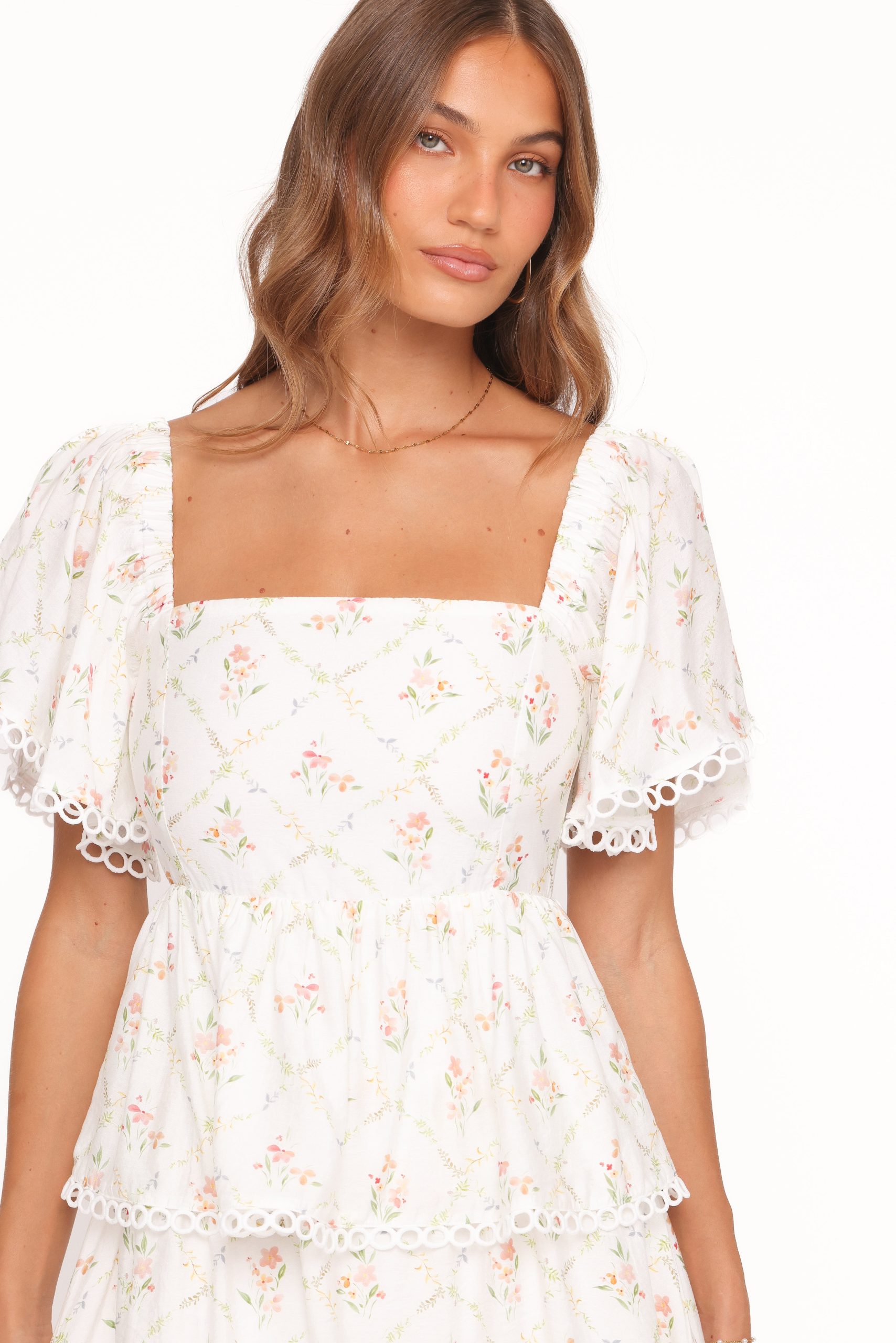 Chapel Maxi Dress - White Vintage Floral - Image 3