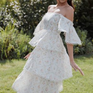 Chapel Maxi Dress - White Vintage Floral