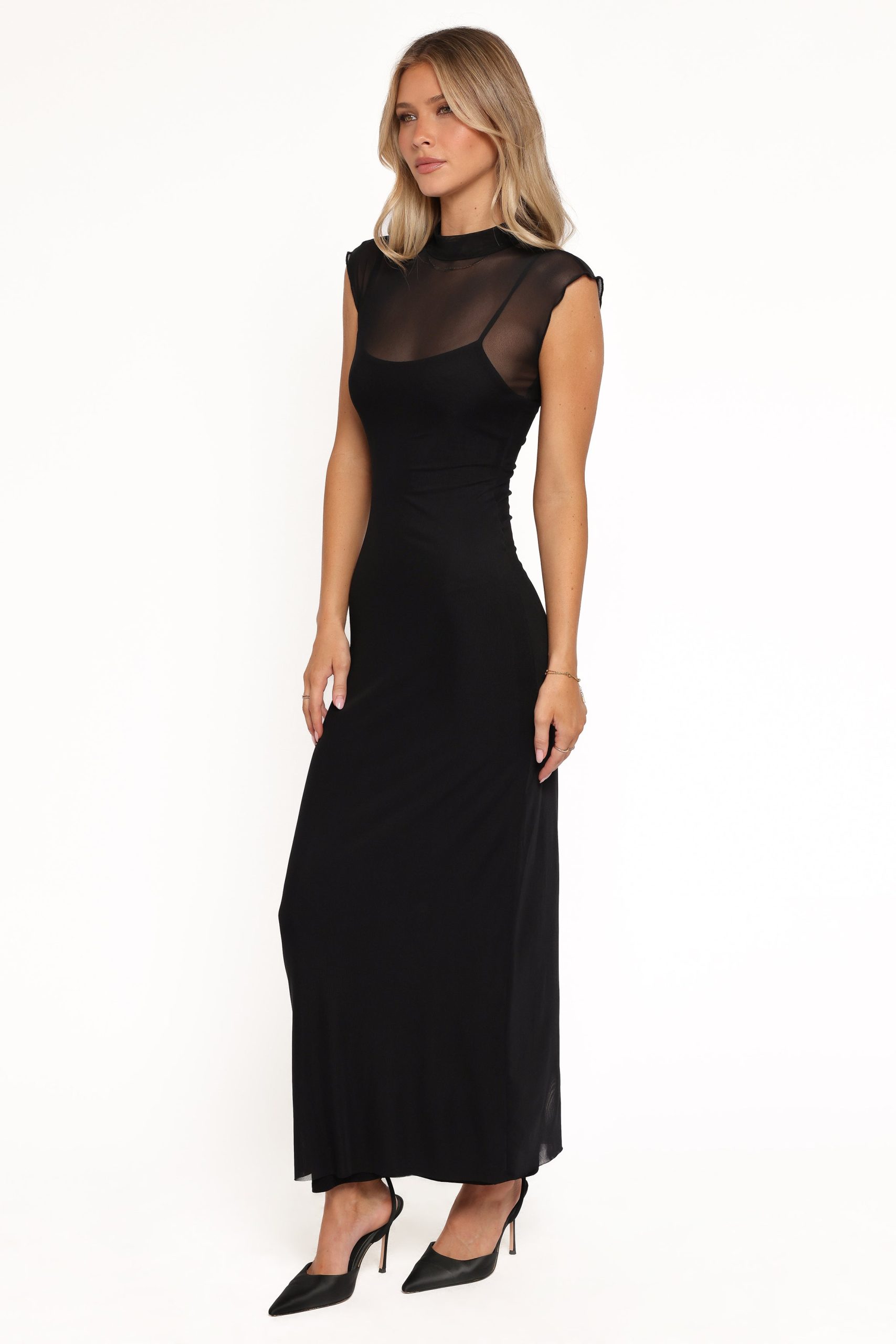 Charice Midi Dress - Black - Image 3